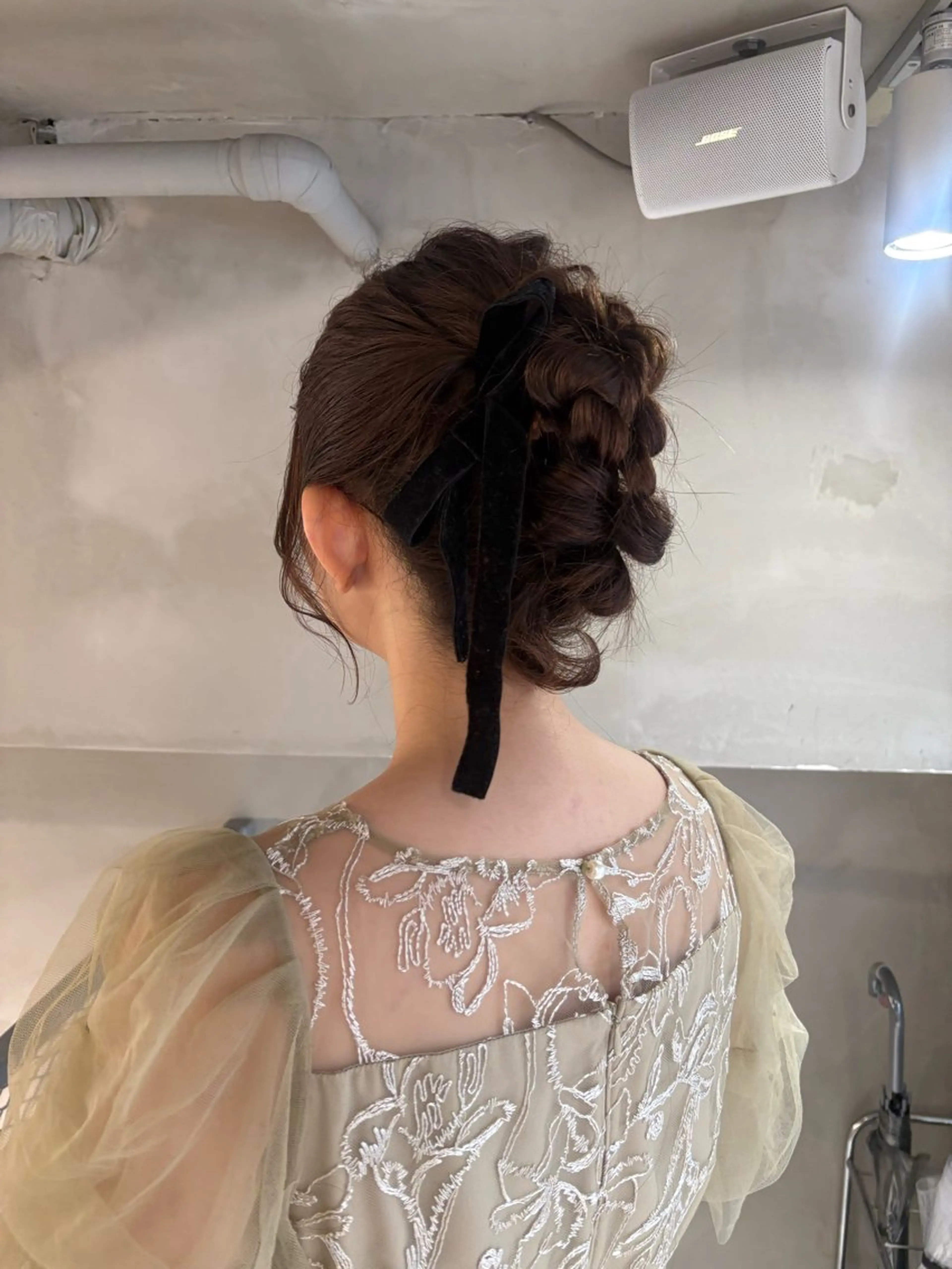 セミロング ヘアアレンジ ヘアセット 透明感カラー🫧 nanohaのヘアスタイル