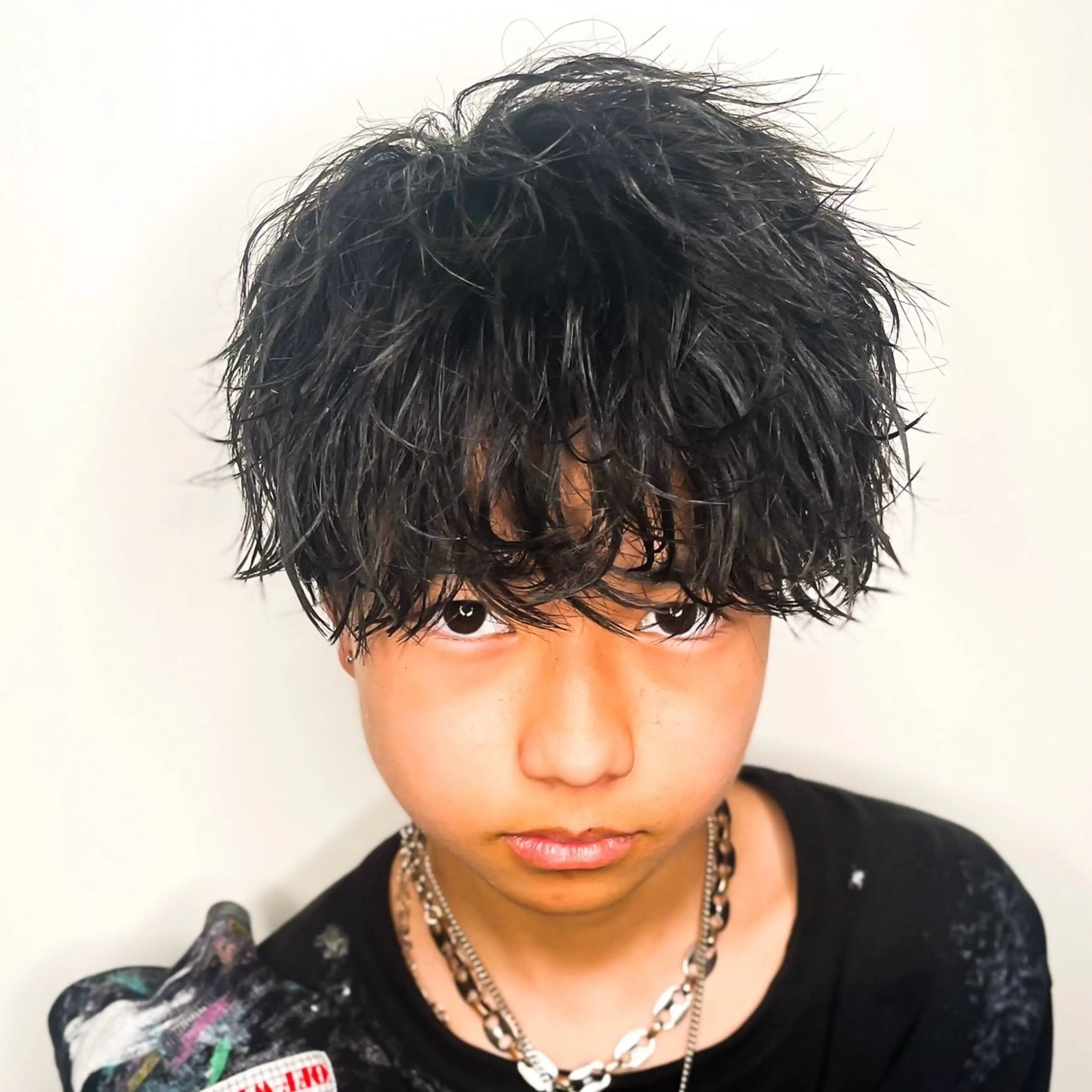 ミディアム カラー パーマ メンズ カット パーマ トリートメント シースルーマッシュ/ メンズ/KYOHEIのヘアスタイル