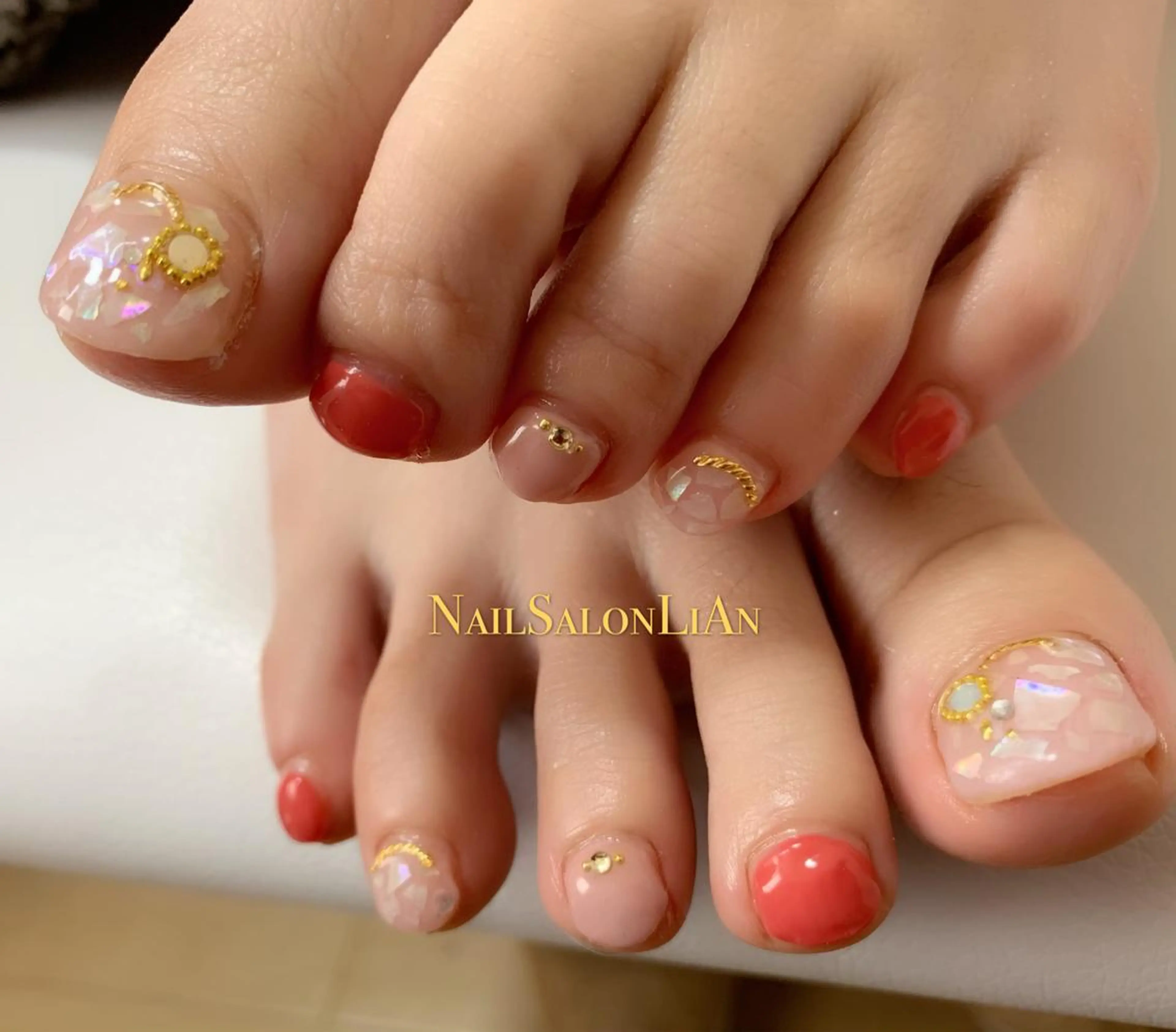 ネイル フットネイル 持ち込み NailSalon LiAnのネイルデザイン