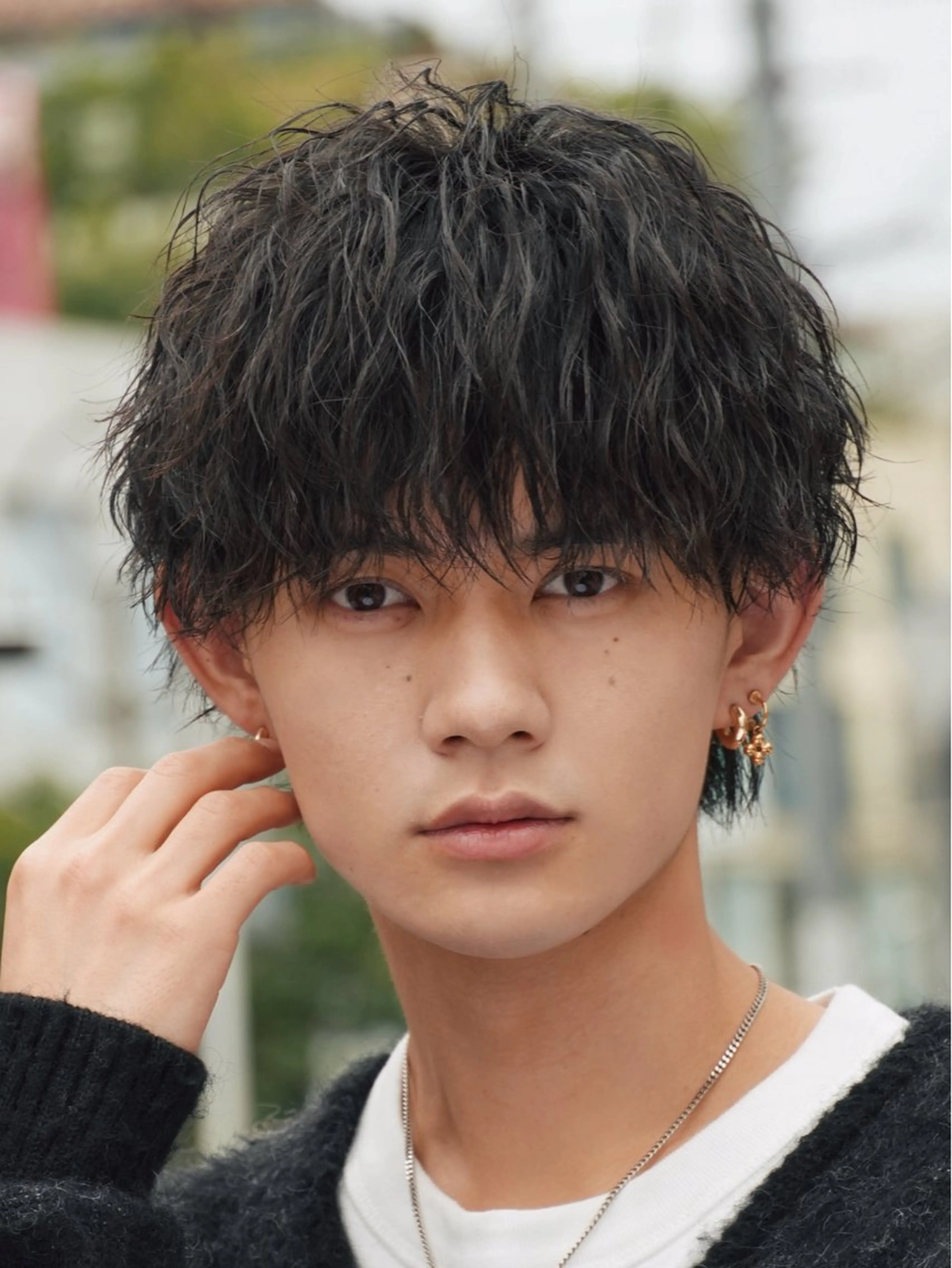 パーマ メンズ フェザーパーマ マッシュ メンズパーマ 学生（メンズ向け） メンズツイストパーマ パーマ fifth men's原宿所属・fifth/原宿/ シャドウパーマ/カズのヘアスタイル