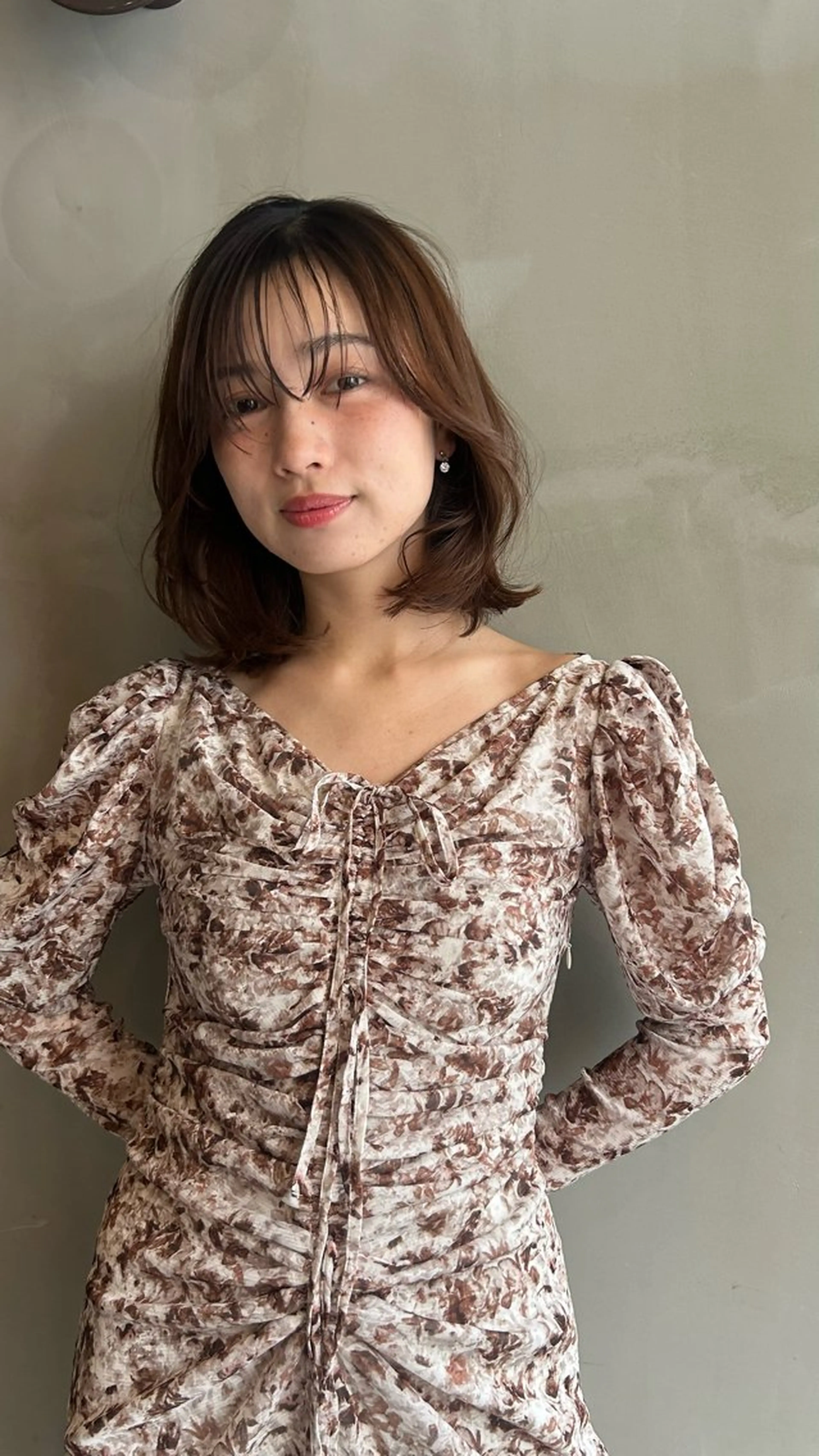 ミディアム カラー カット ヘアカラー トリートメント ショート/ボブ/ 心斎橋/宮脇美奈のヘアスタイル