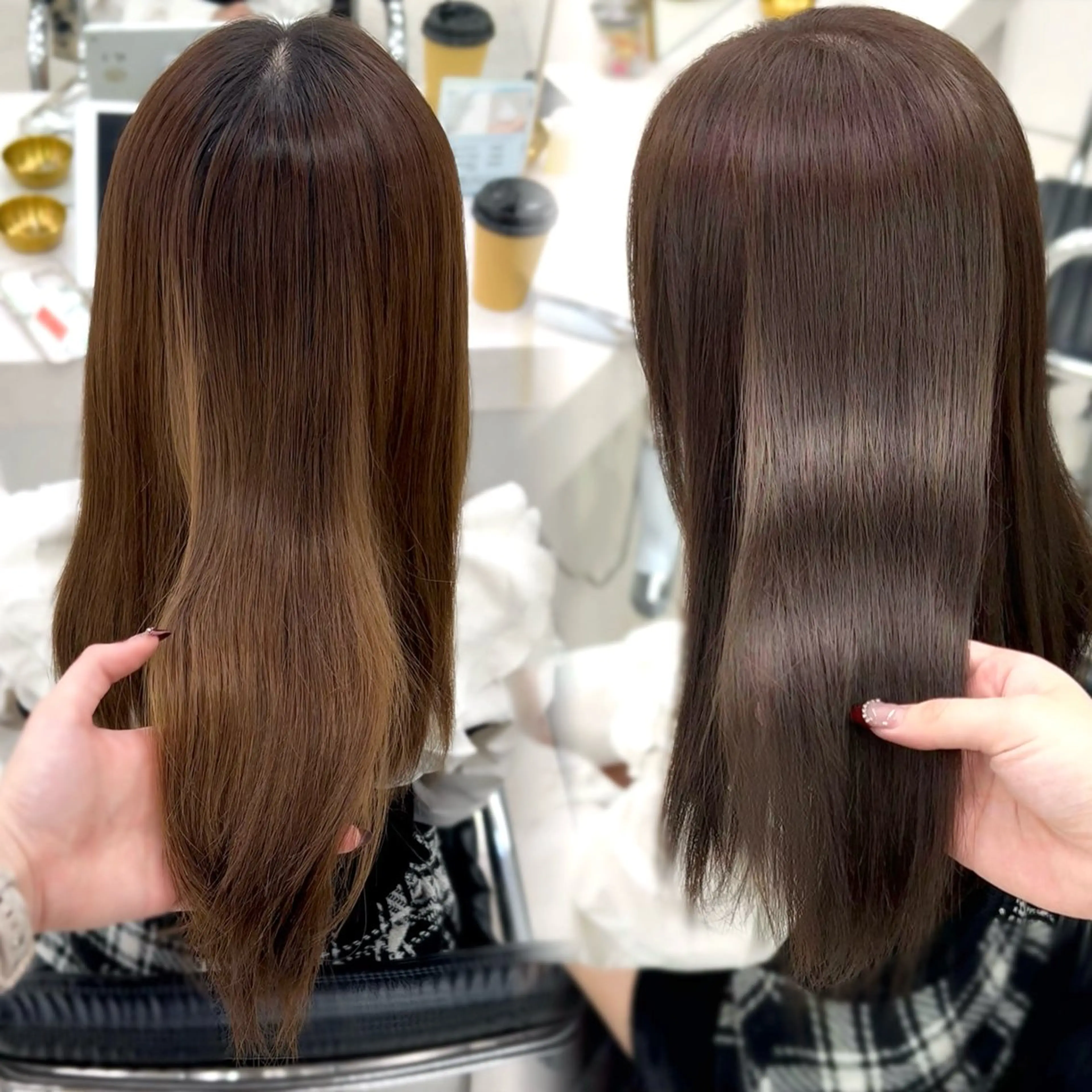 セミロング ヘアカラー i.+omotesando所属・🎀艶カラー￤髪質 改善🎀ayane♥のヘアスタイル