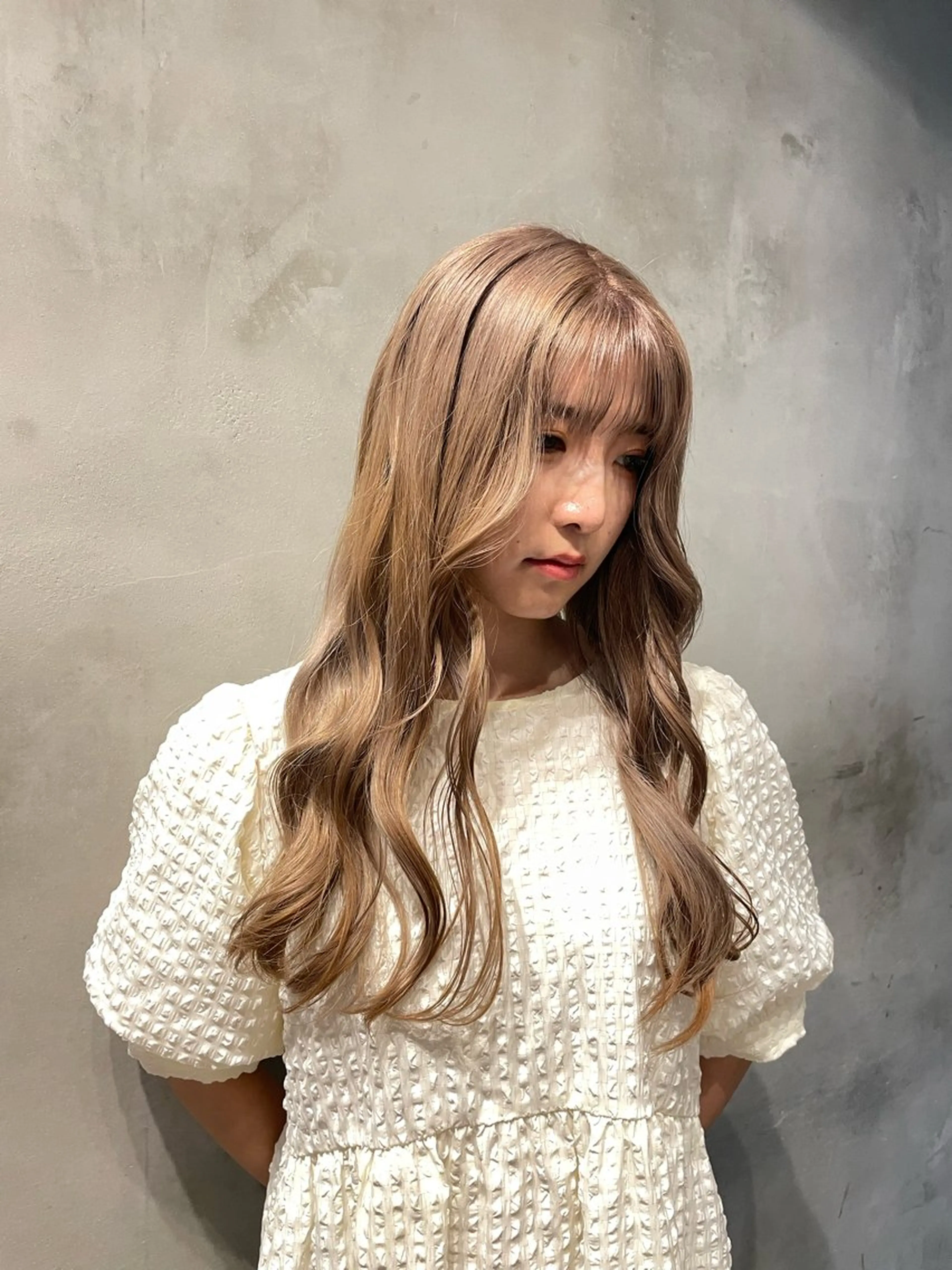 ロング カラー ハイトーンカラー ヘアカラー ‪‪❤︎‬韓国レイヤ ー❤︎/saraのヘアスタイル