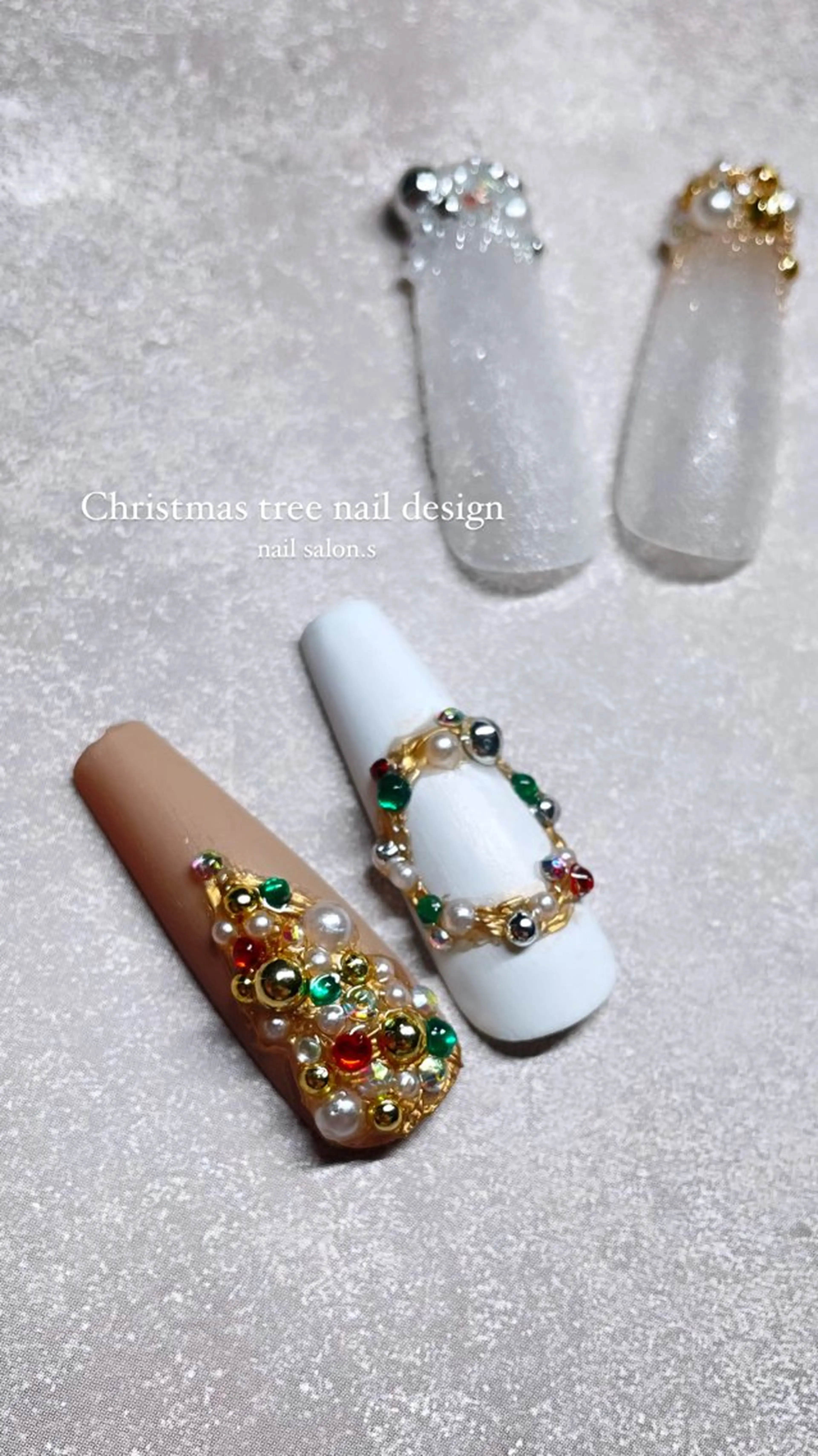 ネイル ジェルネイル スカルプネイル 冬ネイル クリスマス 関山 志乃のネイルデザイン