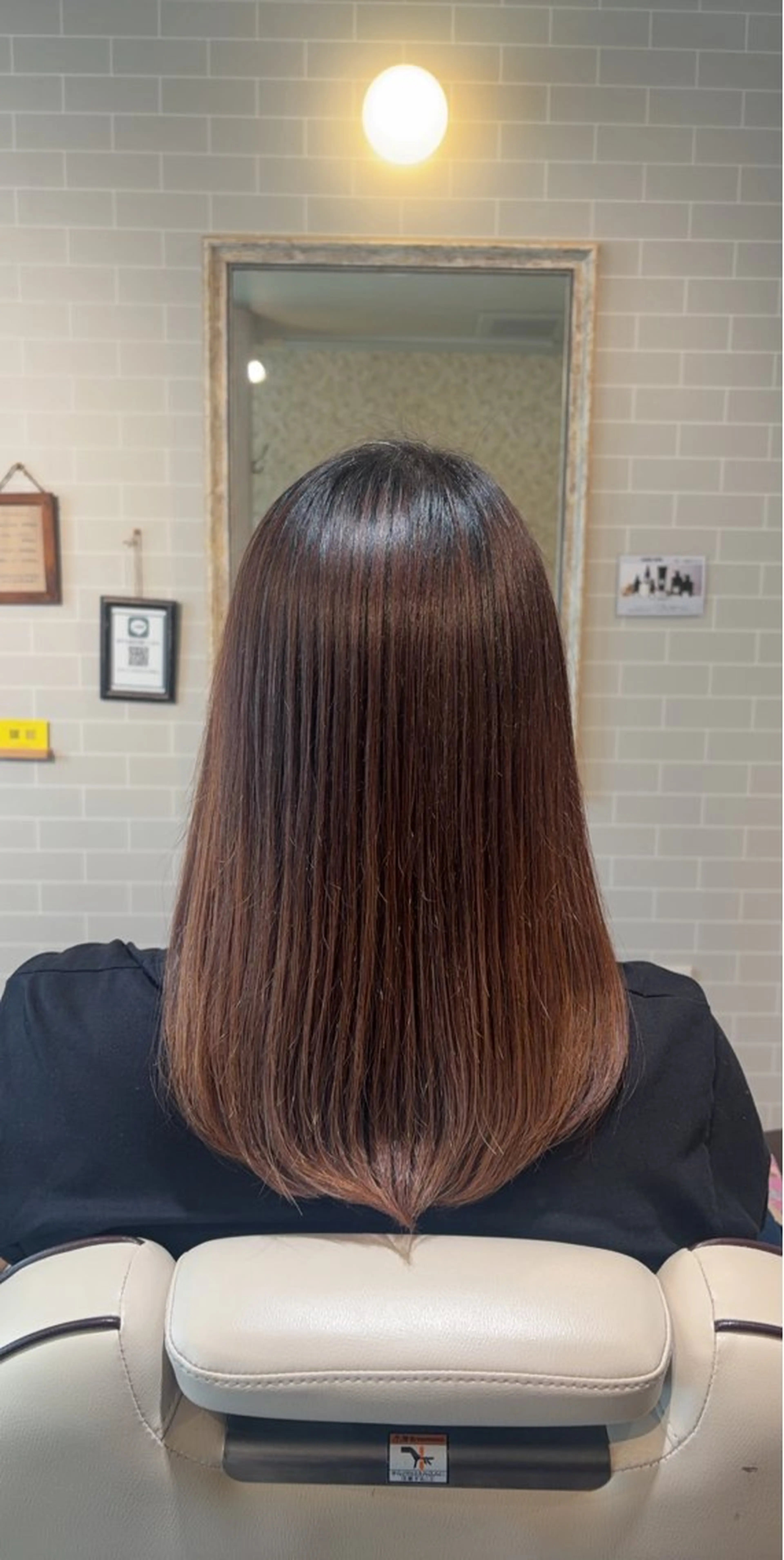 ミディアム カット 縮毛矯正 かさい さきのヘアスタイル