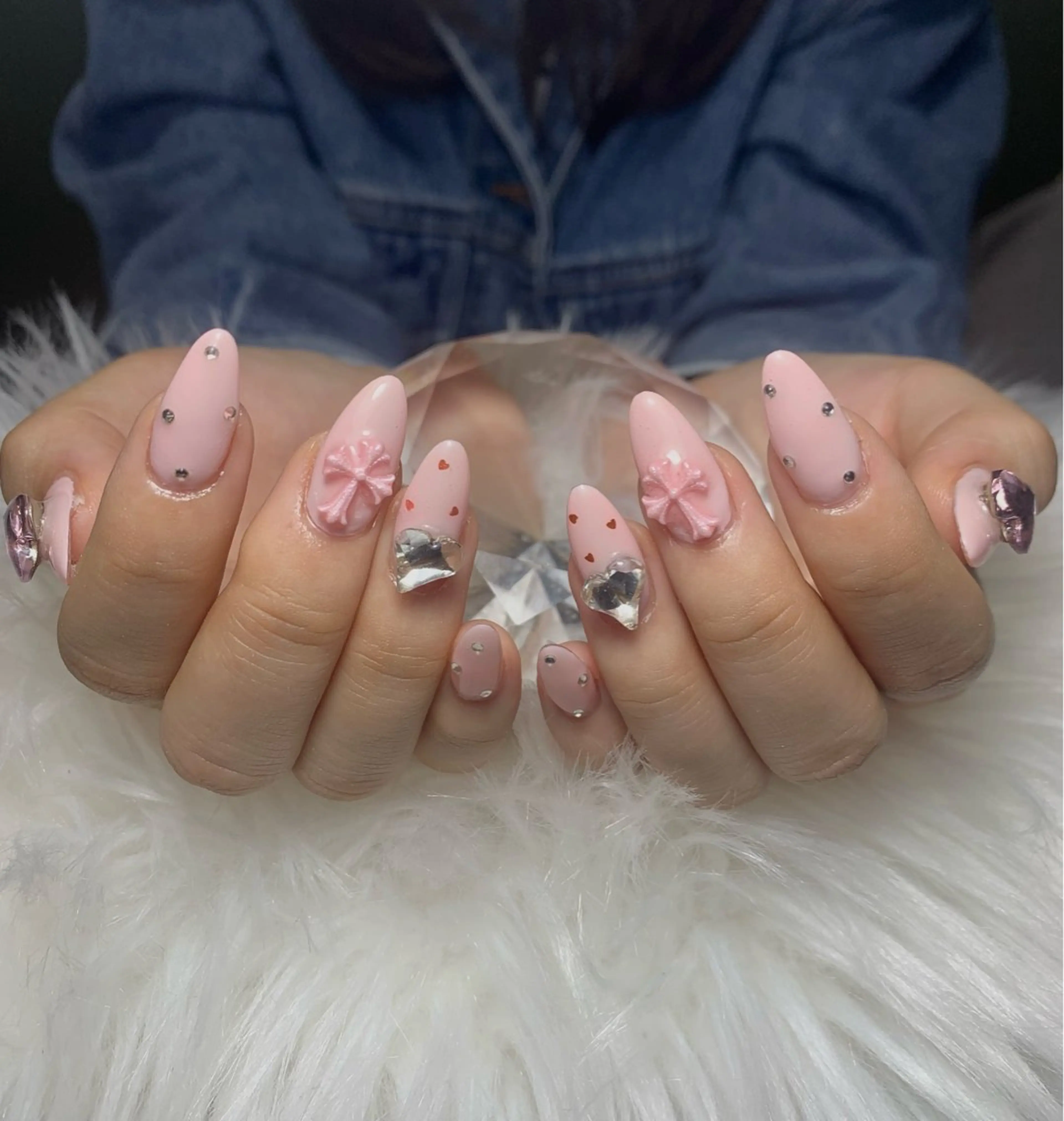 ネイル アートネイル オーロラネイル チークネイル 長さ出し フットネイル ハンドネイル 銀河_ Chan nailsのネイルデザイン