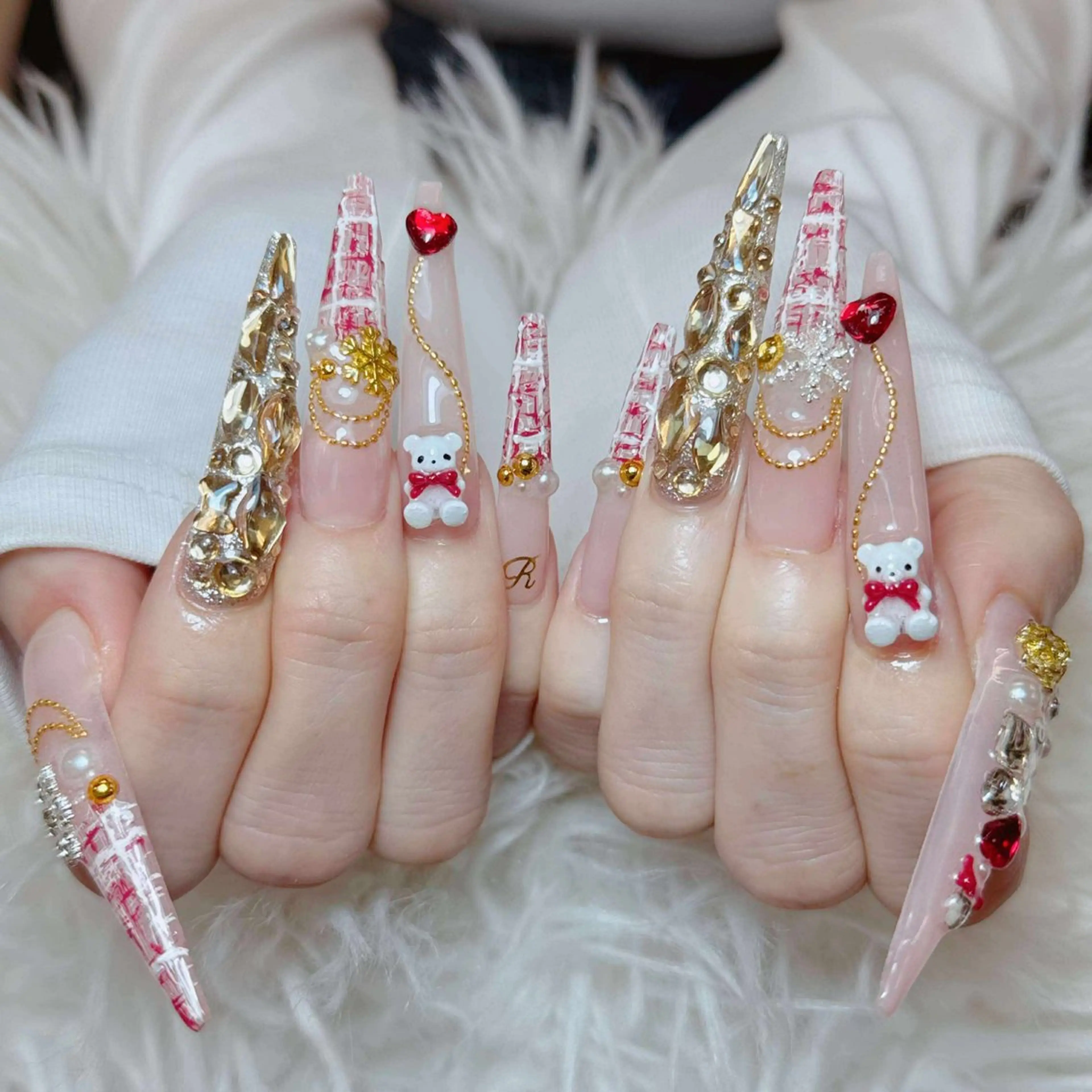 💅MAXロング5XL +ゴテゴテアートやり・パーツつけ放題の写真