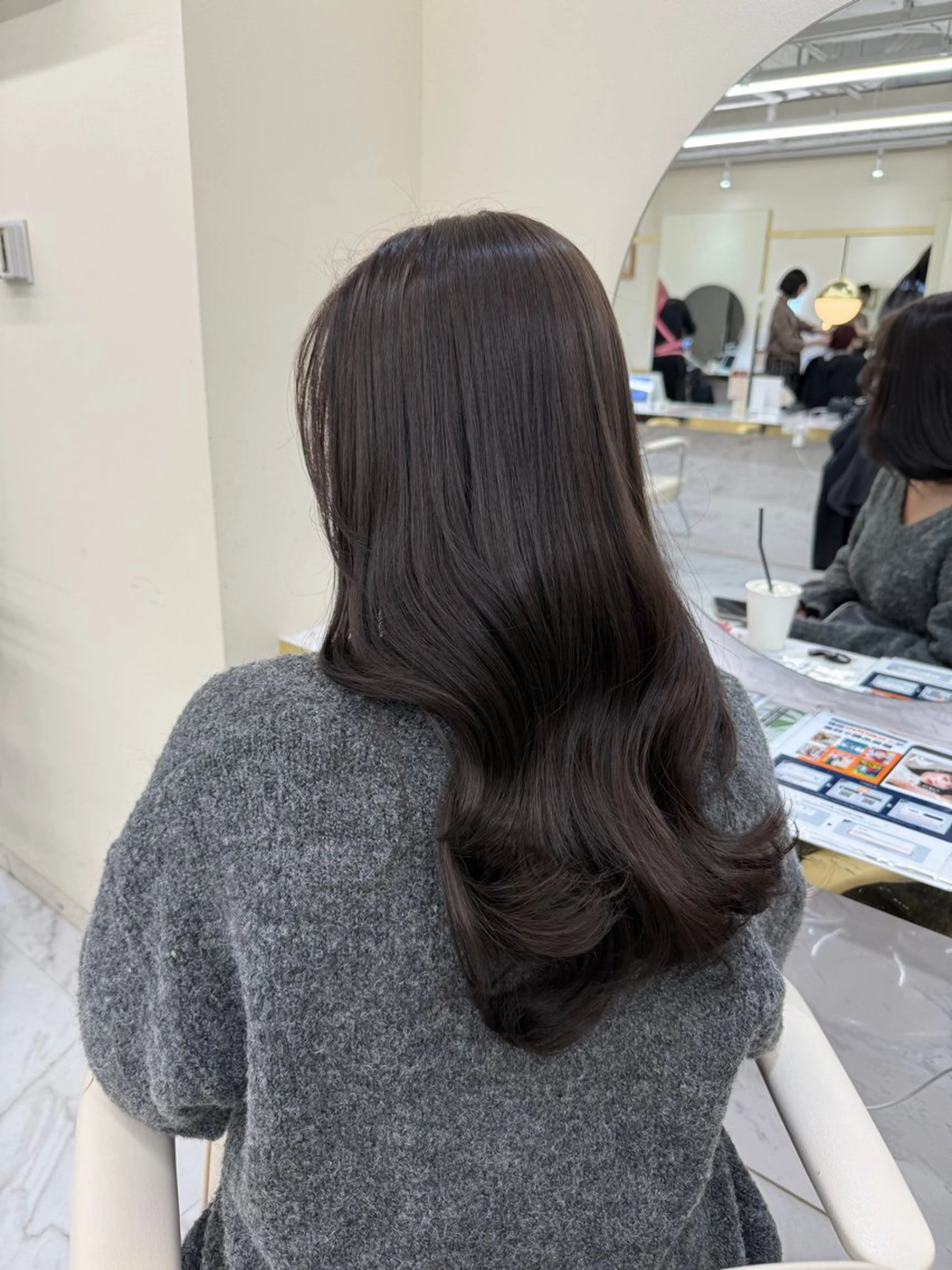 ロング カラー 透明感カラー グレージュ ヘアカラー 韓国ヘア🇰🇷艶 カラー/sakuraのヘアスタイル