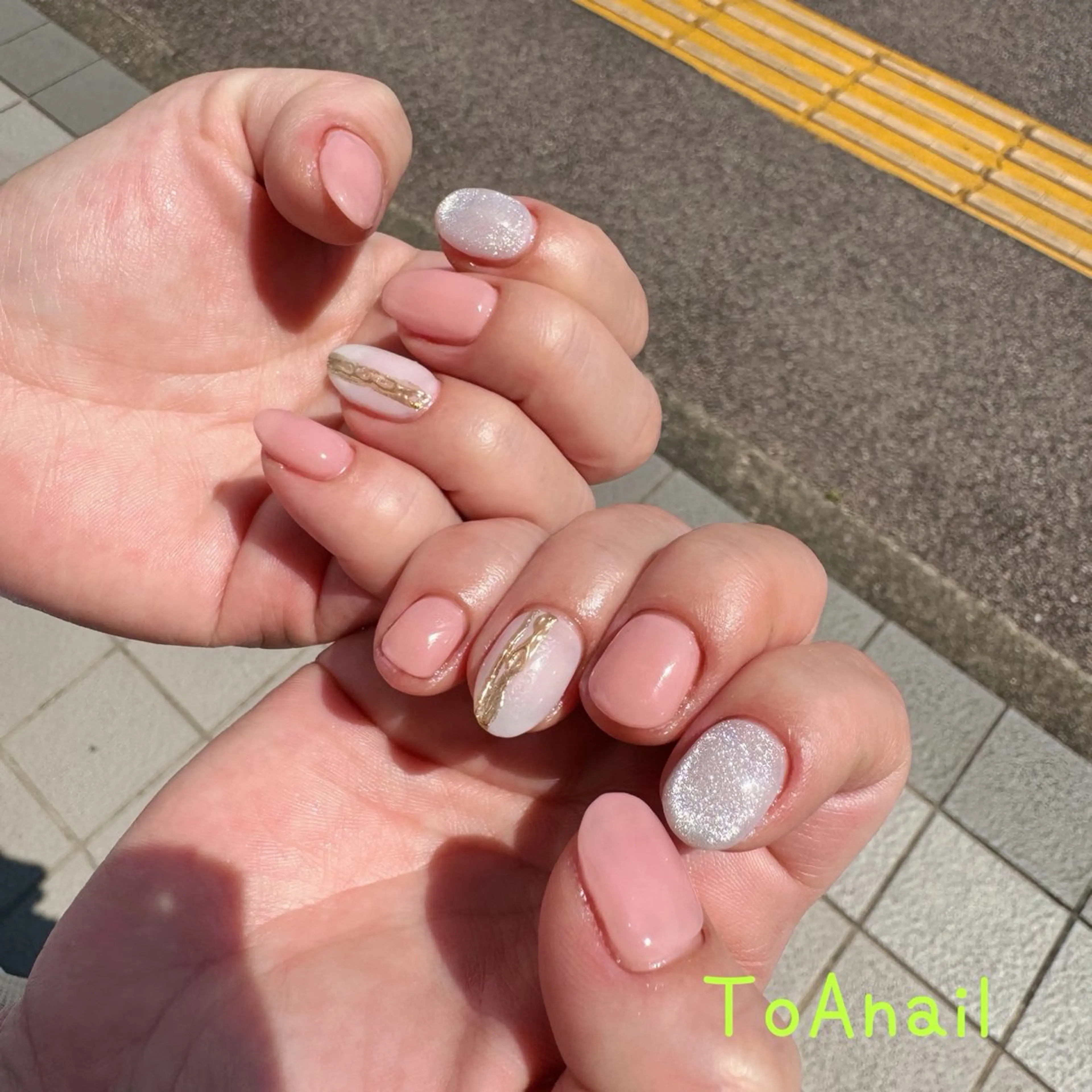 ネイル マグネットネイル ミラーネイル ToA nailのネイルデザイン