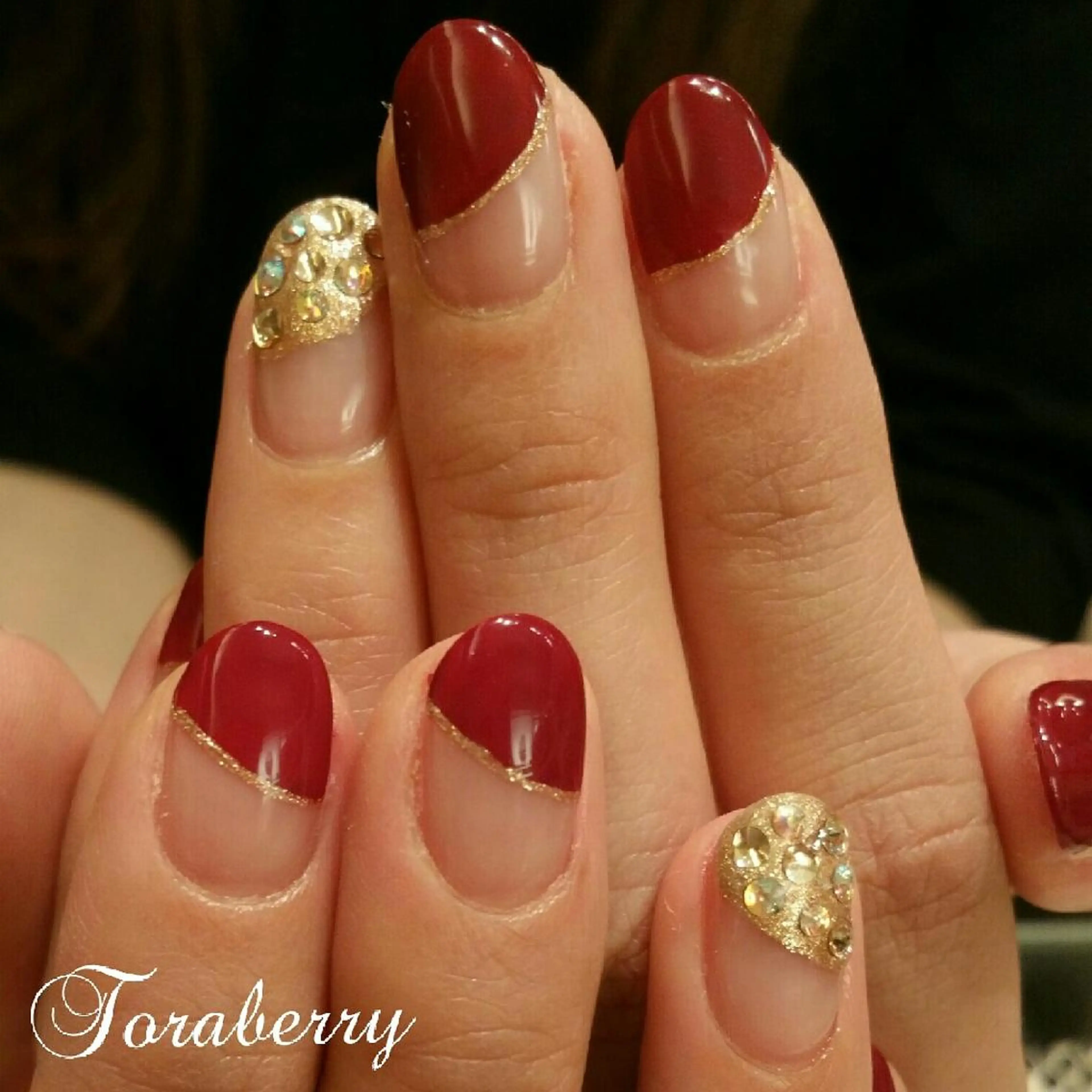 ネイル ボルドー ネイリスト なつみのネイルデザイン