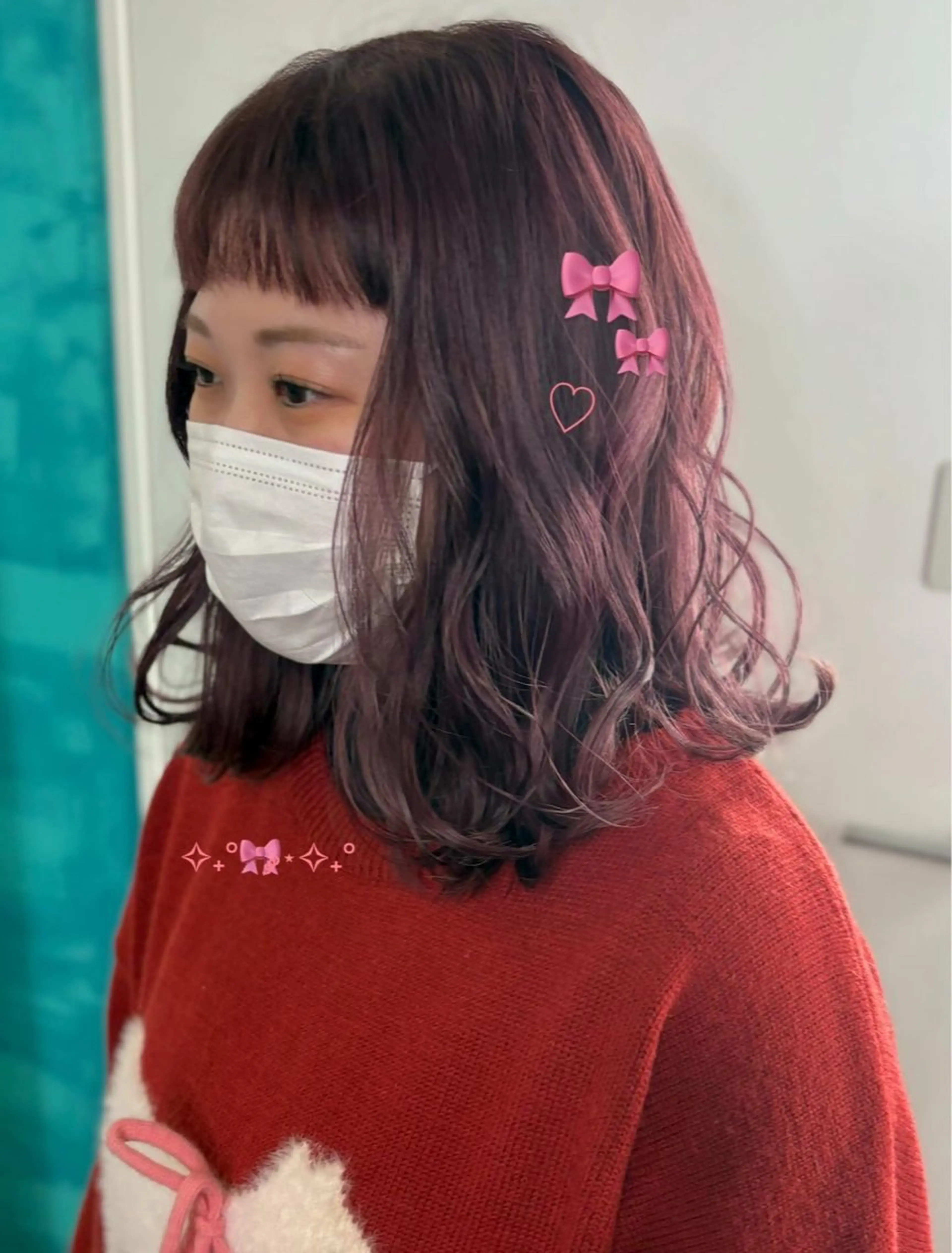 ミディアム カラー ヘアカラー ドアベルヘアリビング所属・加藤志保 🎗️🫧モデル募集のヘアスタイル