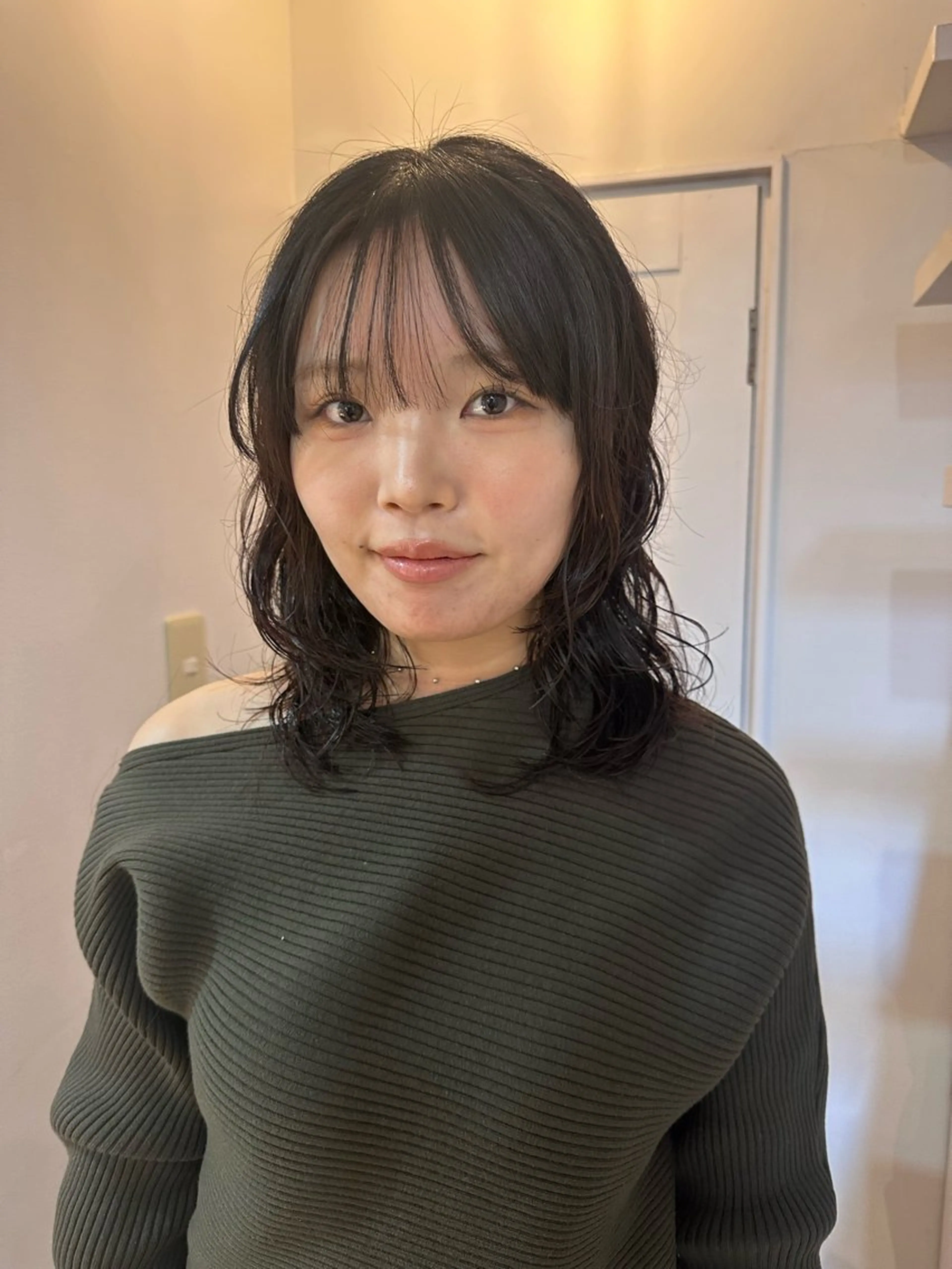 ミディアム パーマ ミディアムパーマ カット パーマ トリートメント nanaka/ レイヤーカットのヘアスタイル