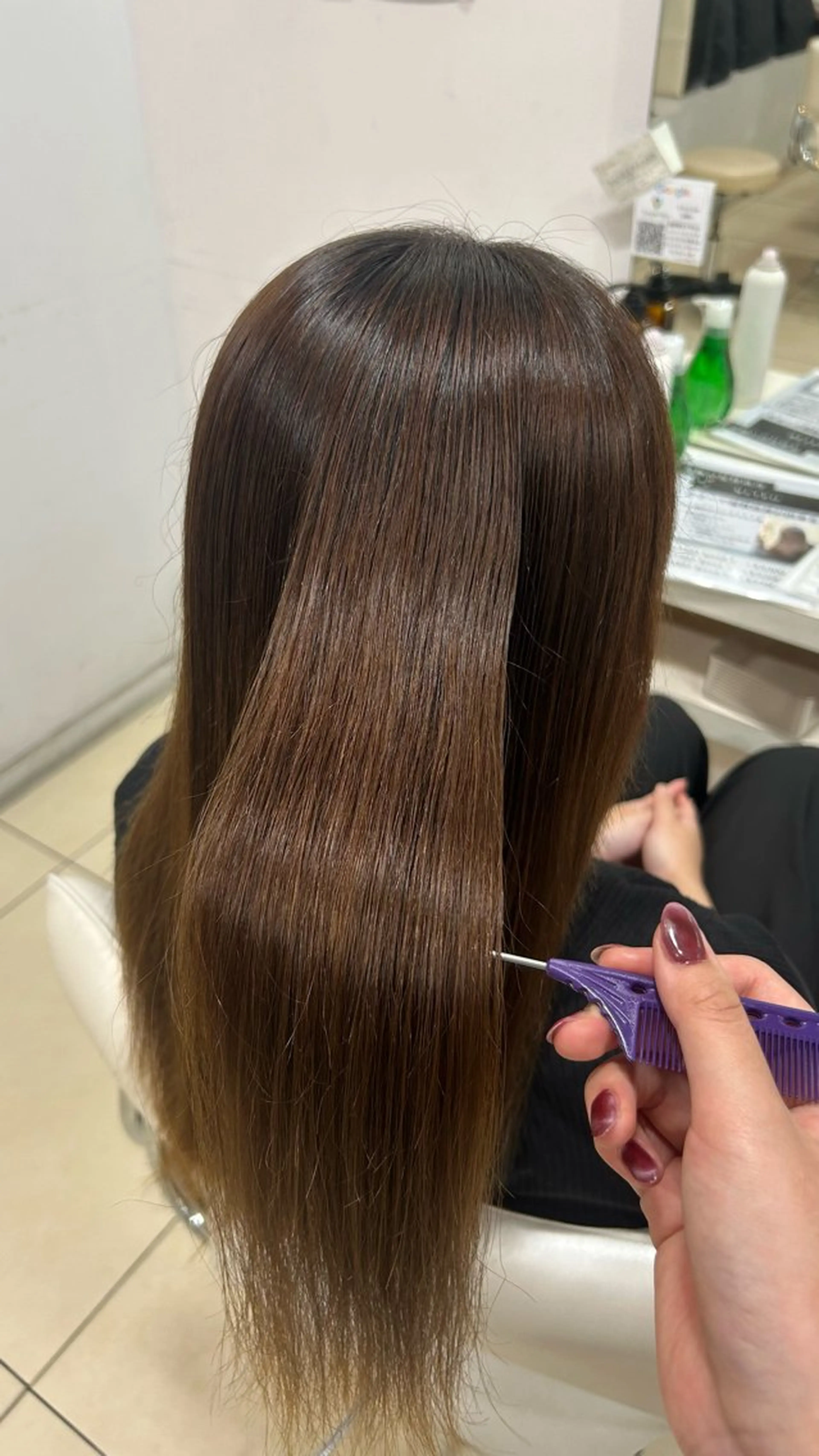 ロング ヘアカラー ✨🦄韓国風レイヤ ー🦄✨林あかりのヘアスタイル