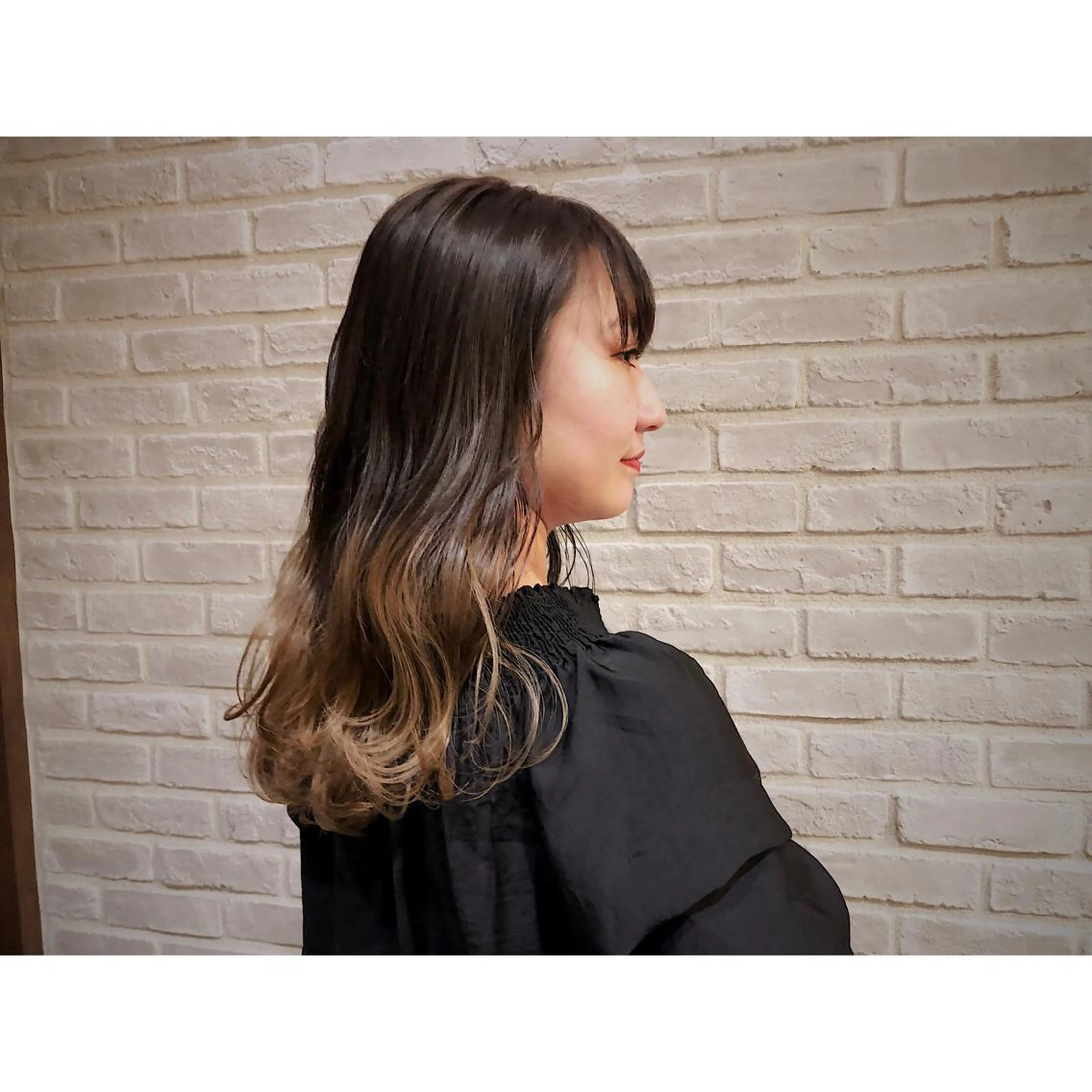 ロング カラー パーマ ヘアアレンジ 藤井 菜緒のヘアスタイル