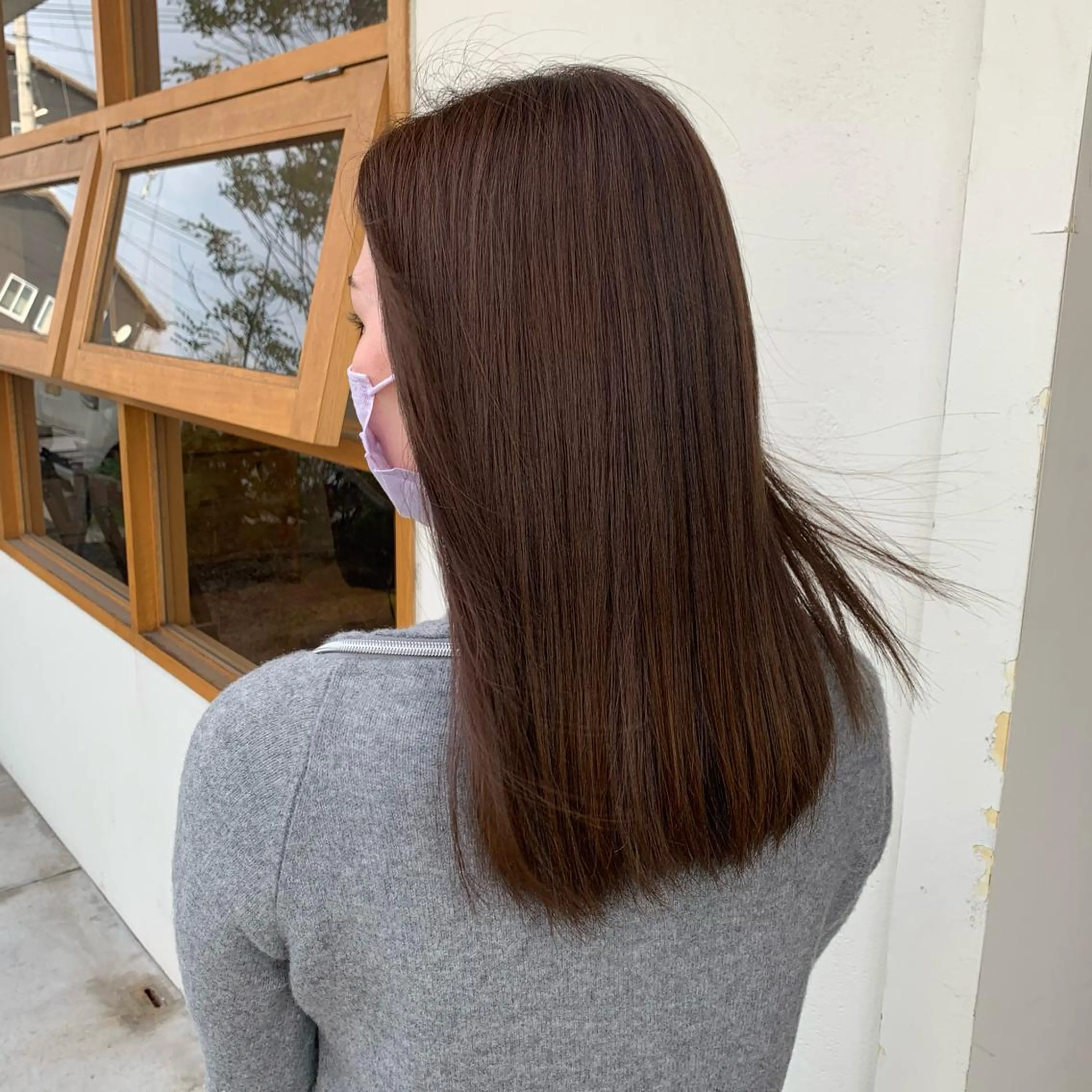 セミロング カラー ブラウンカラー トリートメント ヘアカラー トリートメント 山本 知佳のヘアスタイル