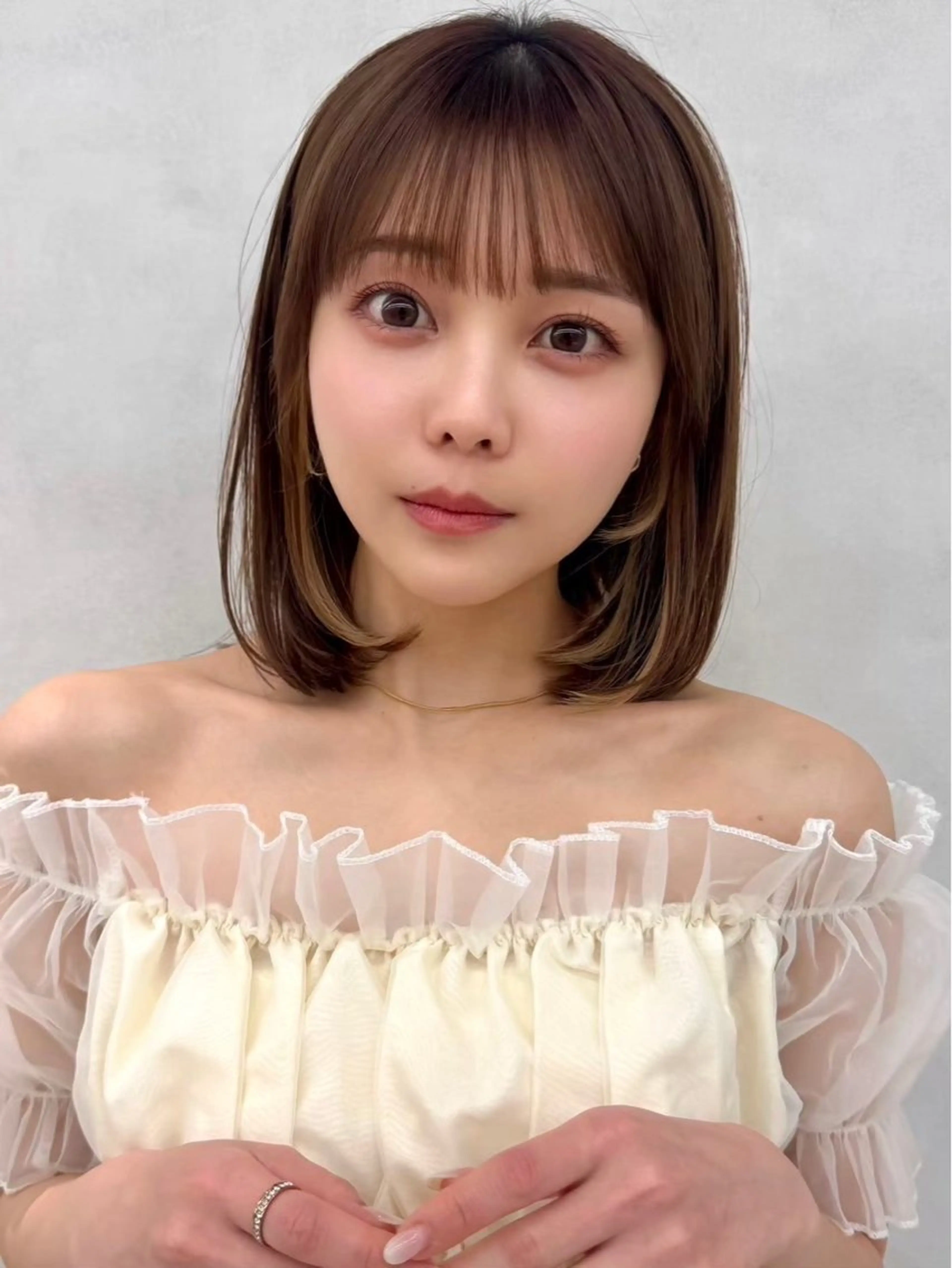 ミディアム カラー カット ヘアカラー 🇰🇷韓国ヘア★ 副店長.쿠리타⭐︎のヘアスタイル