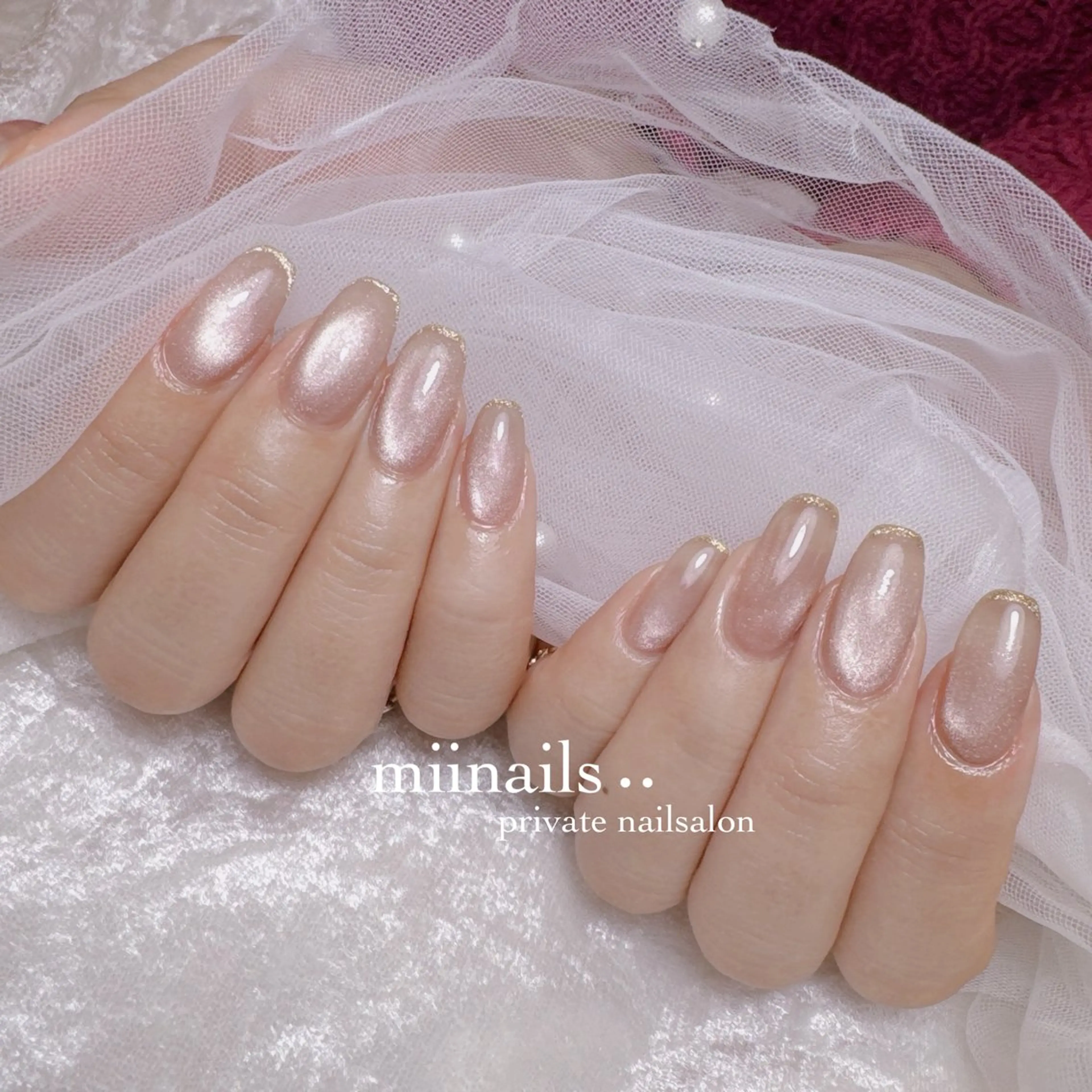 ネイル 韓国ネイル マグネットネイル ワンホンネイル ハンドネイル nailsalon miinailsのネイルデザイン