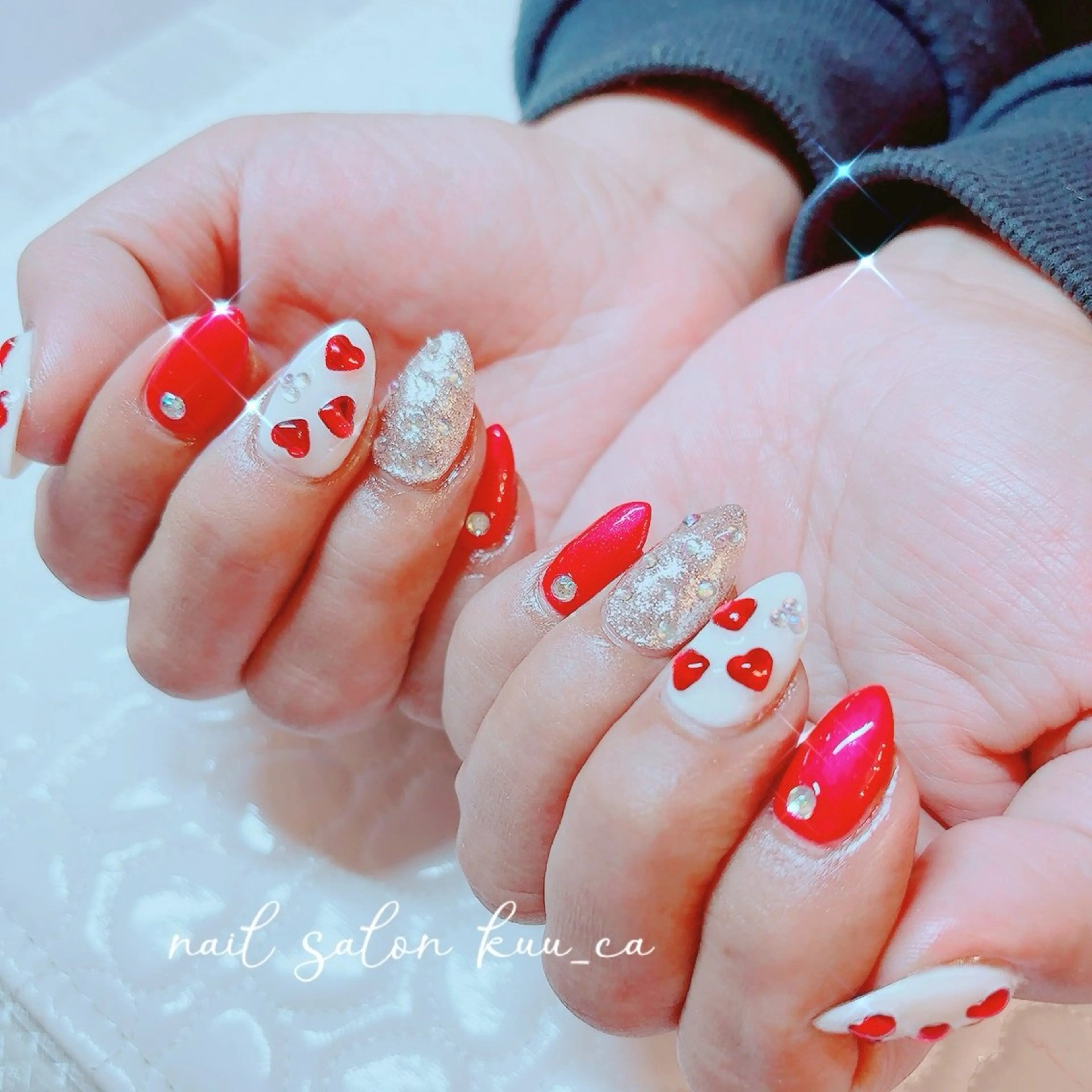 ネイル バレンタイン nail salon kuu_caのネイルデザイン