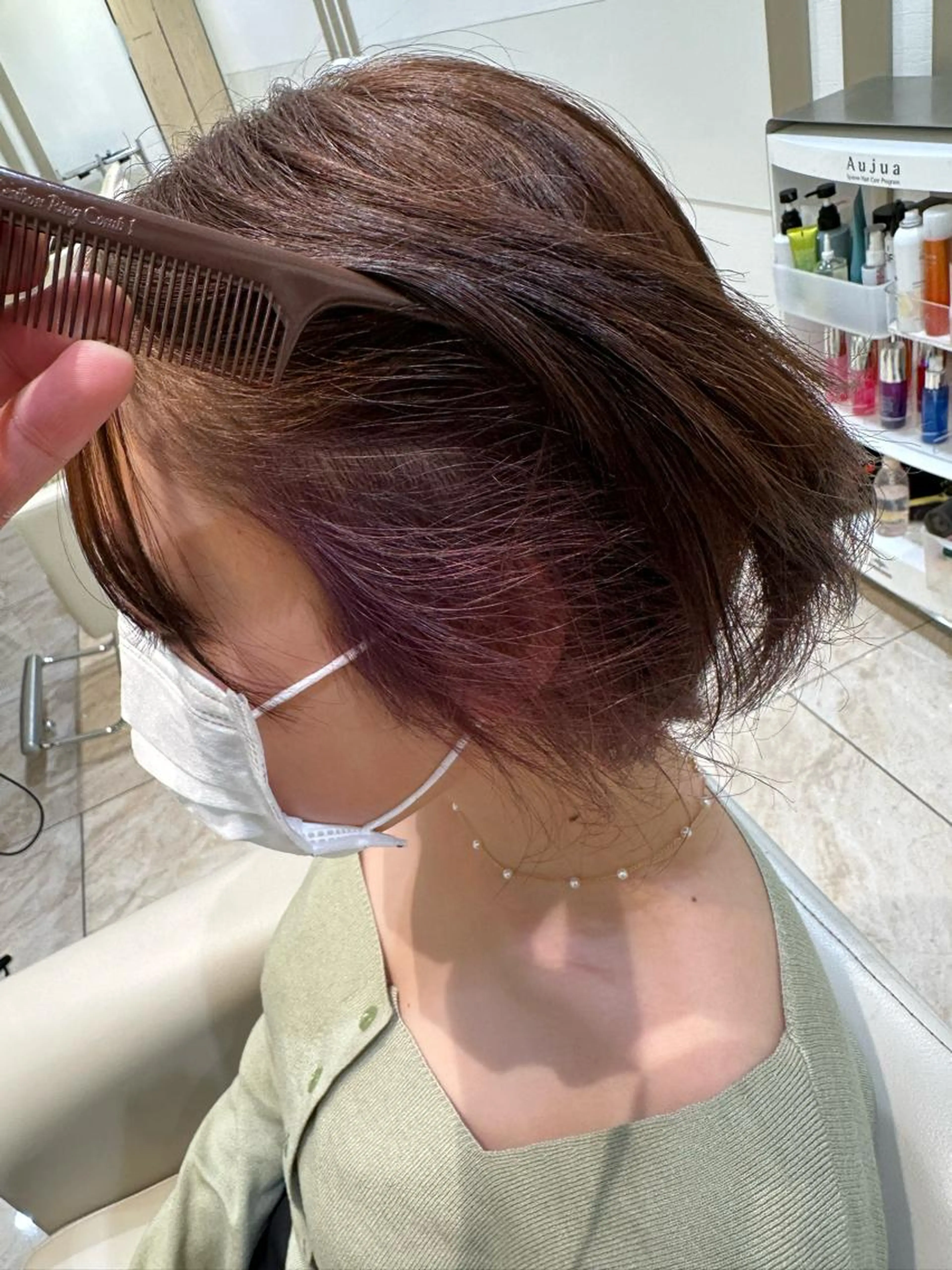 〔ミニモSALE期間限定クーポン〕イヤリングカラー✨《ブリーチ込み》の写真