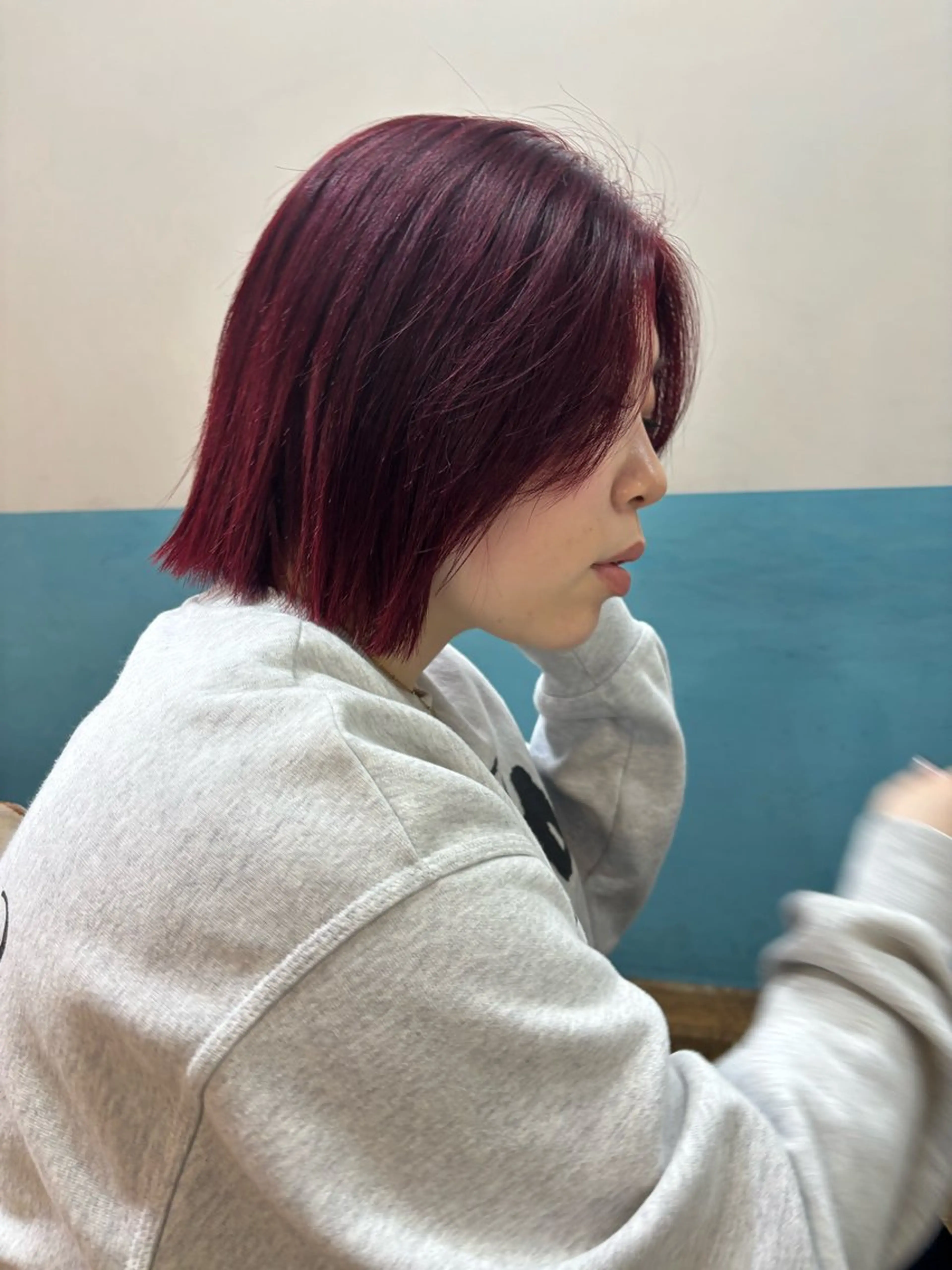 ミディアム カット ヘアカラー ♥️ボブ/ブリーチ なしカラー/mahoのヘアスタイル