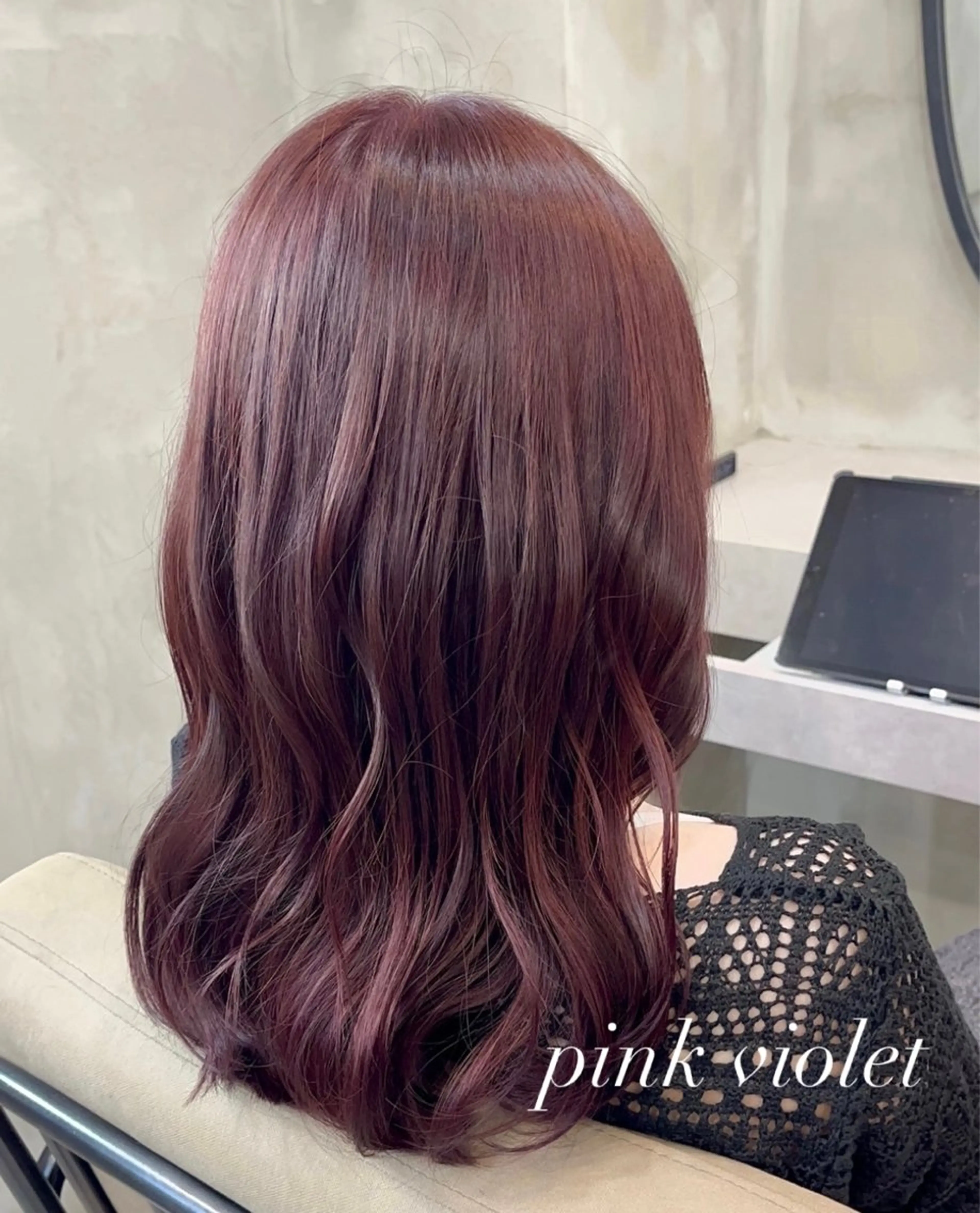 ロング カラー ピンクカラー ヘアカラー トリートメント ヘアセット RIYA❤︎ Aujuaソムリエのヘアスタイル