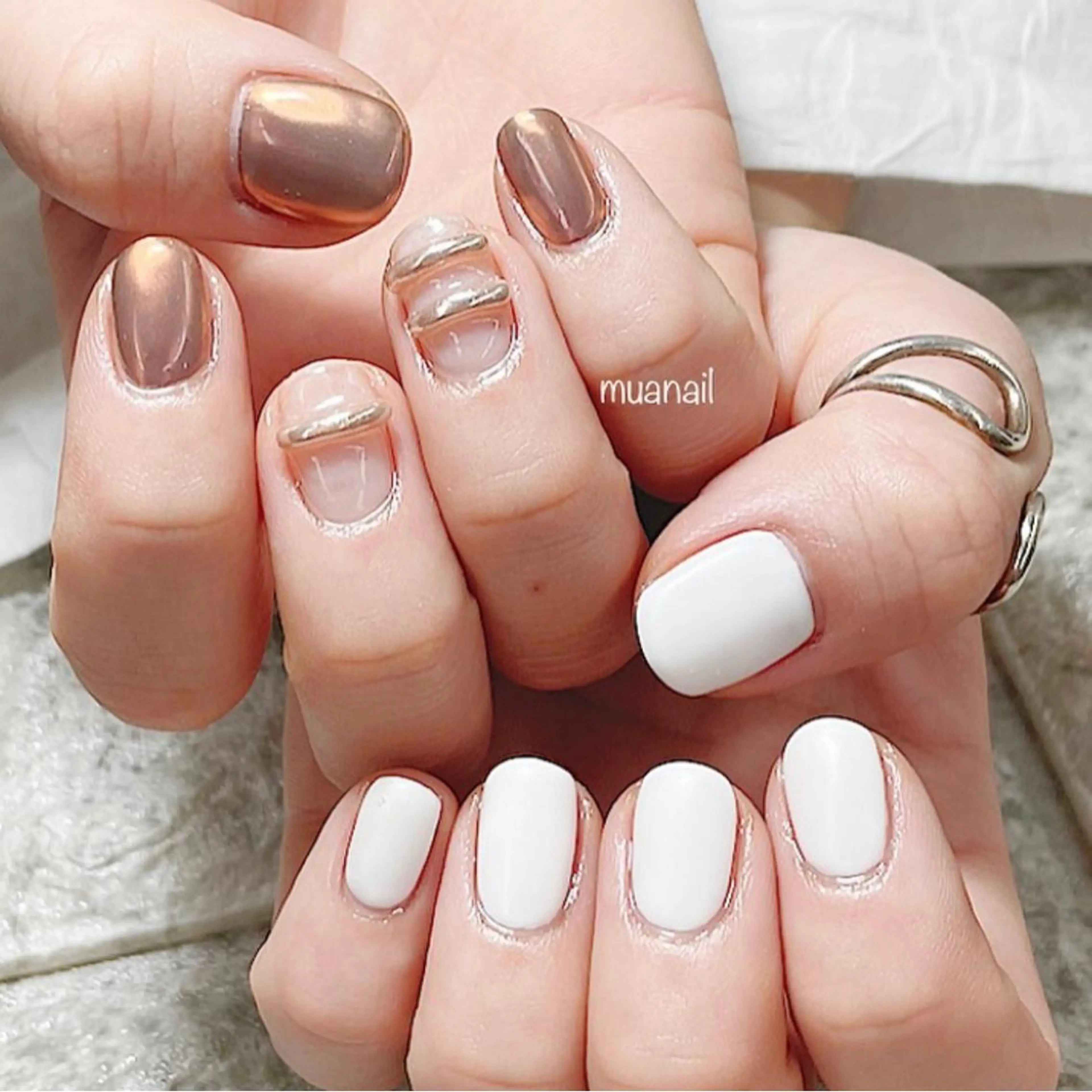 ネイル ミラーネイル ハンドネイル mua nail mikiのネイルデザイン