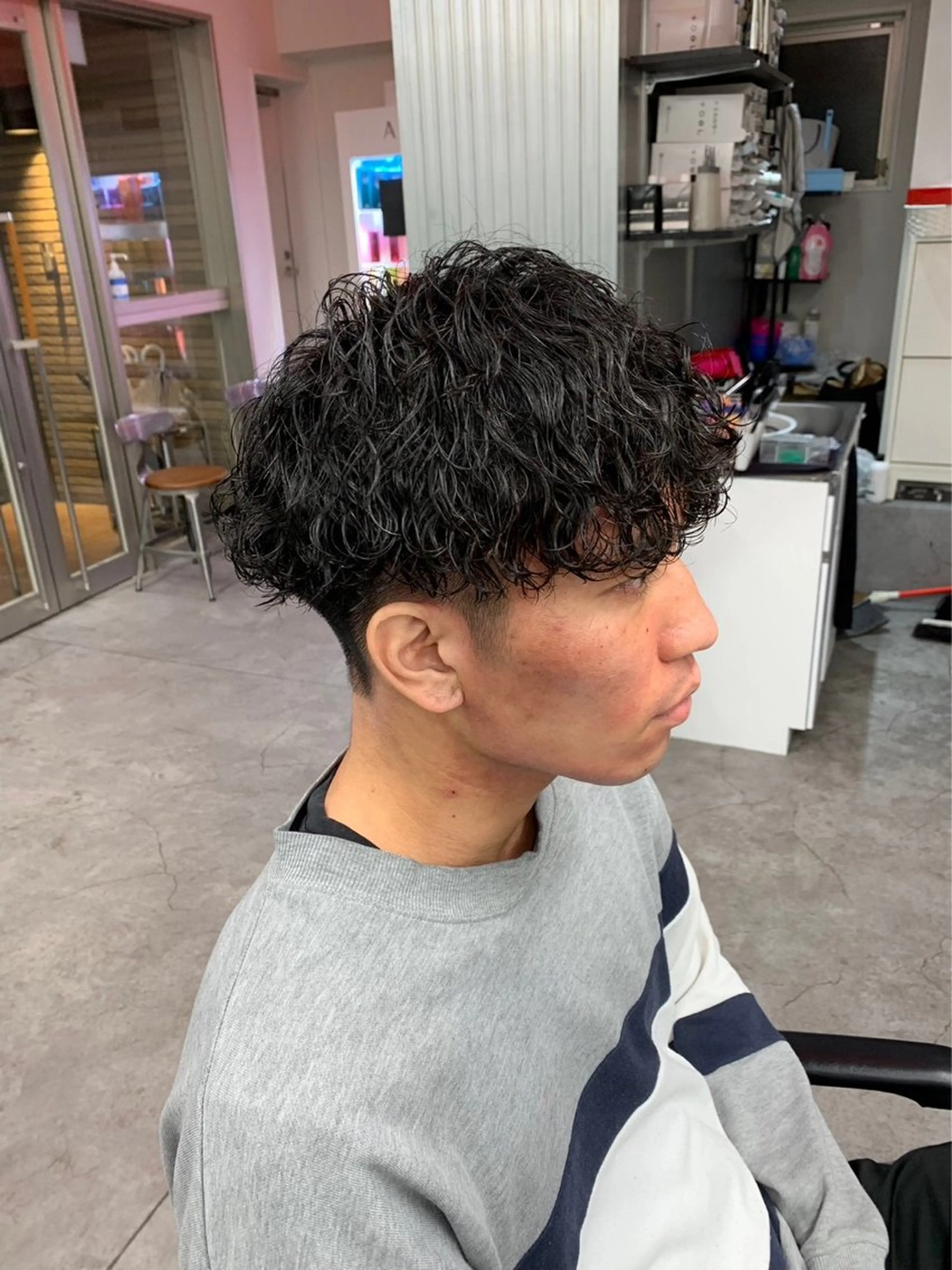 ショート パーマ メンズ カット パーマ ヘアセット お悩み解消✨/ メンズパーマ✨/直樹のヘアスタイル