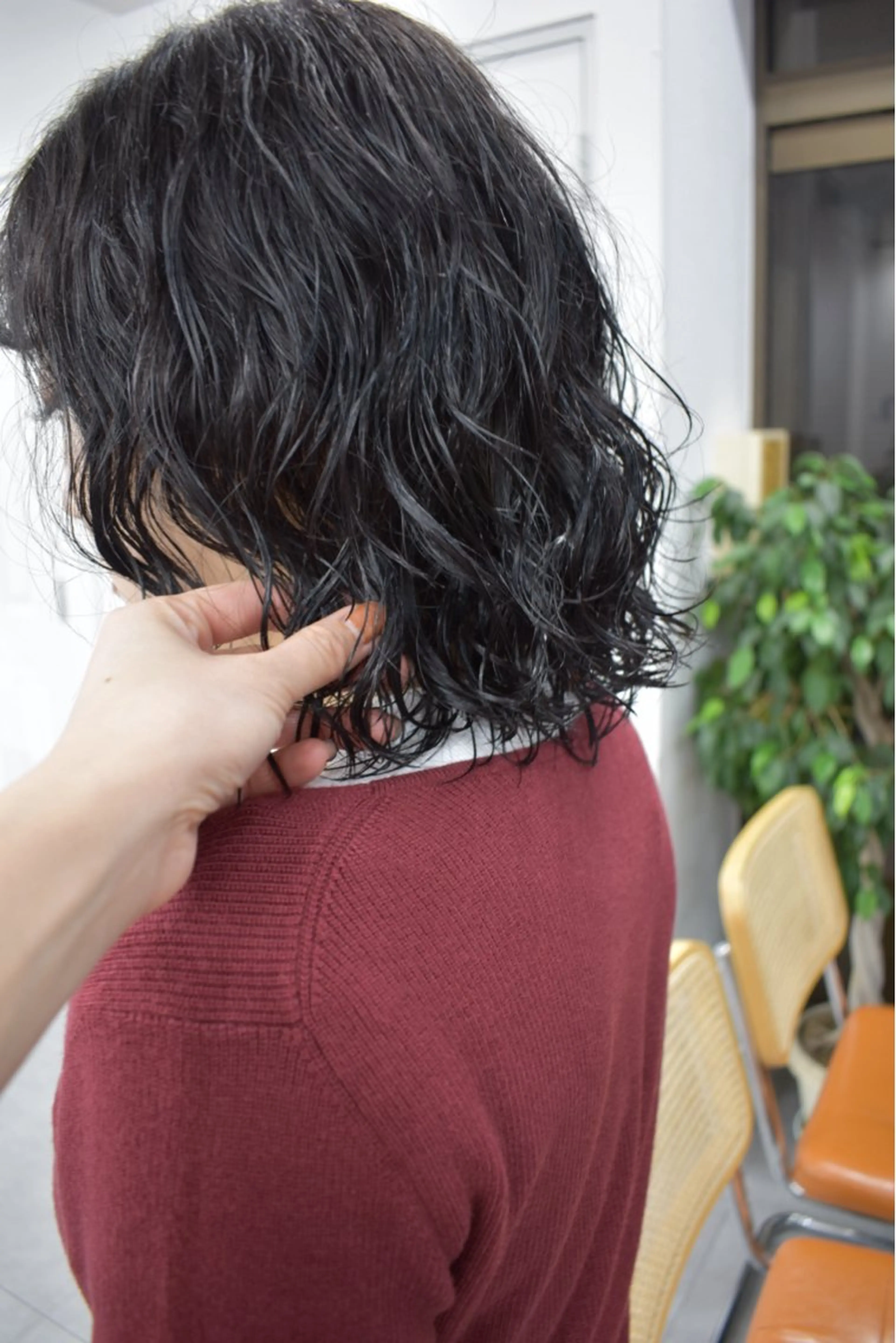 ミディアム パーマ カット パーマ トリートメント レイヤーボブ/ 艶カラー/サナ🌼のヘアスタイル