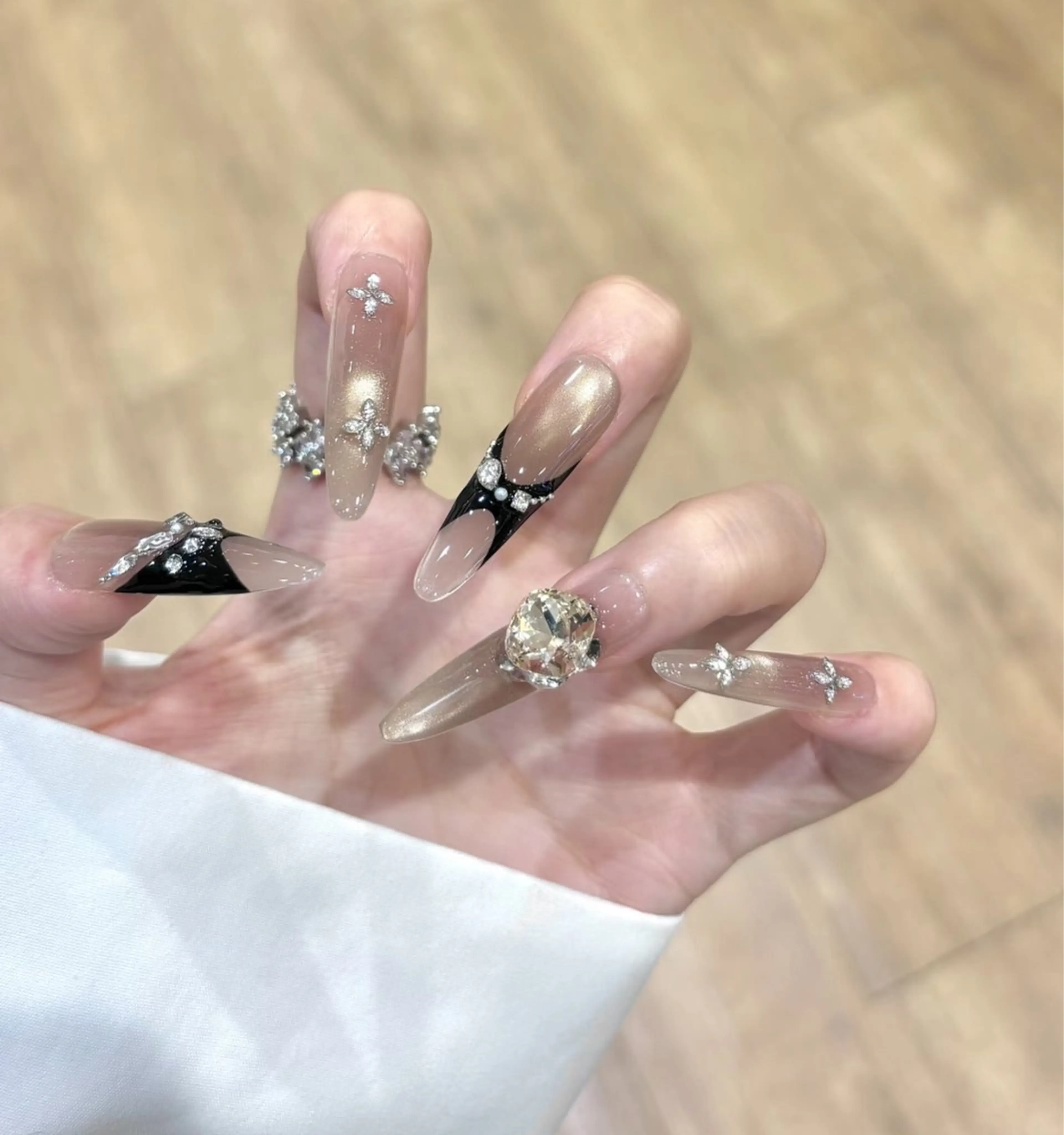 ネイル オーロラネイル 成人式 フットネイル フレンチネイル ジェルネイル ハンドネイル 長さだし専門 ありさのネイルデザイン