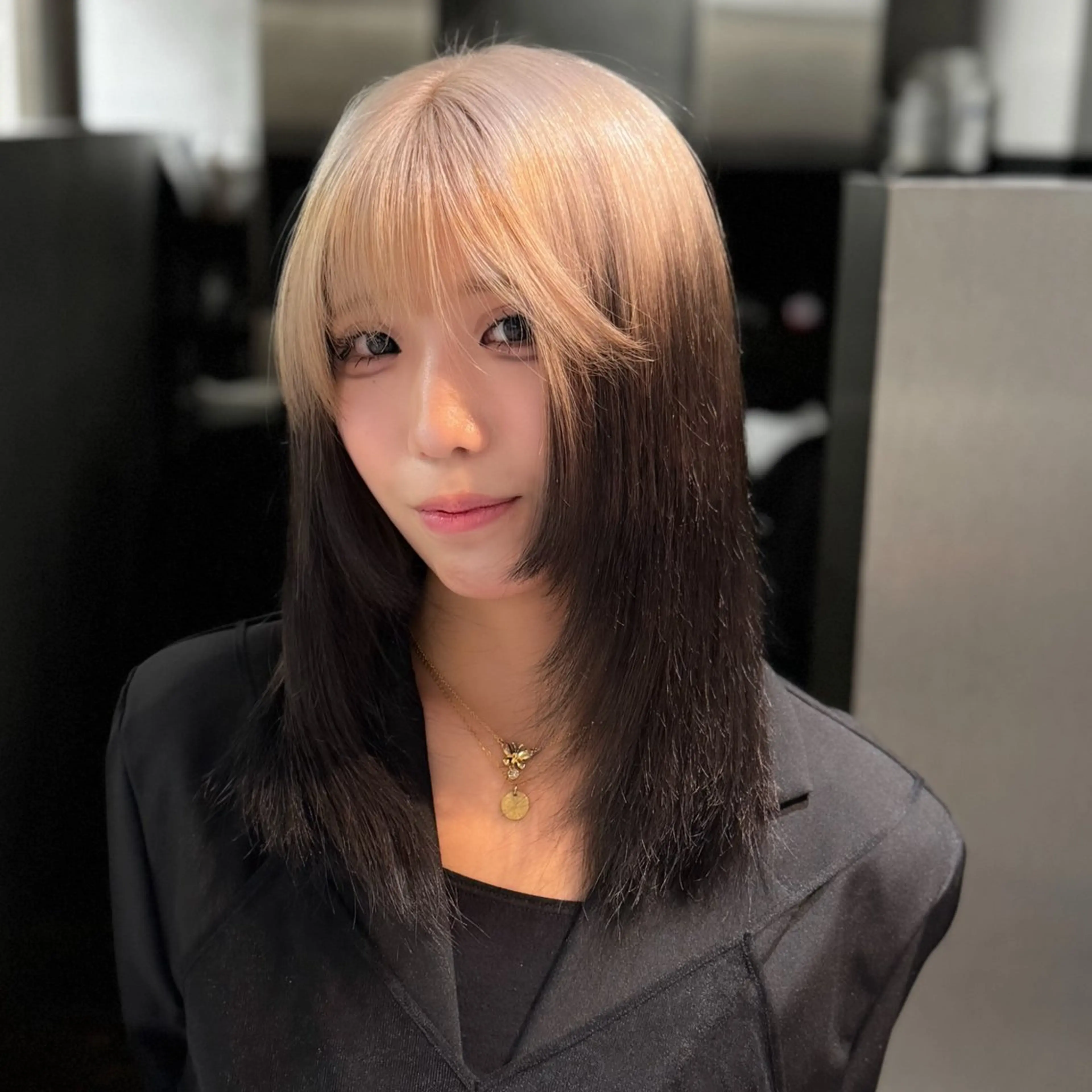 ミディアム カラー ヘアカラー ハイトーン/デザイン カラー／悠斗のヘアスタイル