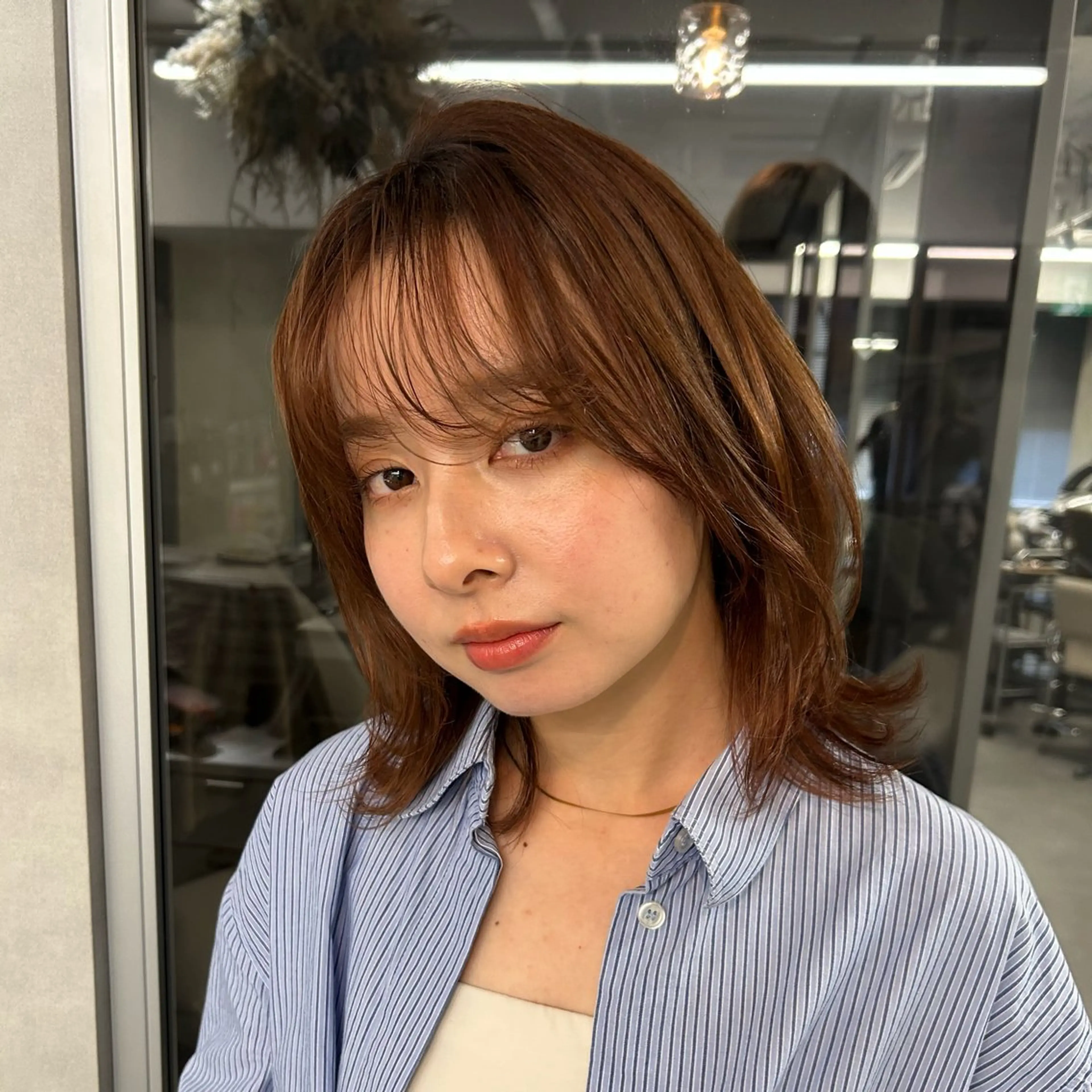 ミディアム 阿倍野/髪質改善 /縮毛矯正/坪田幸広のヘアスタイル