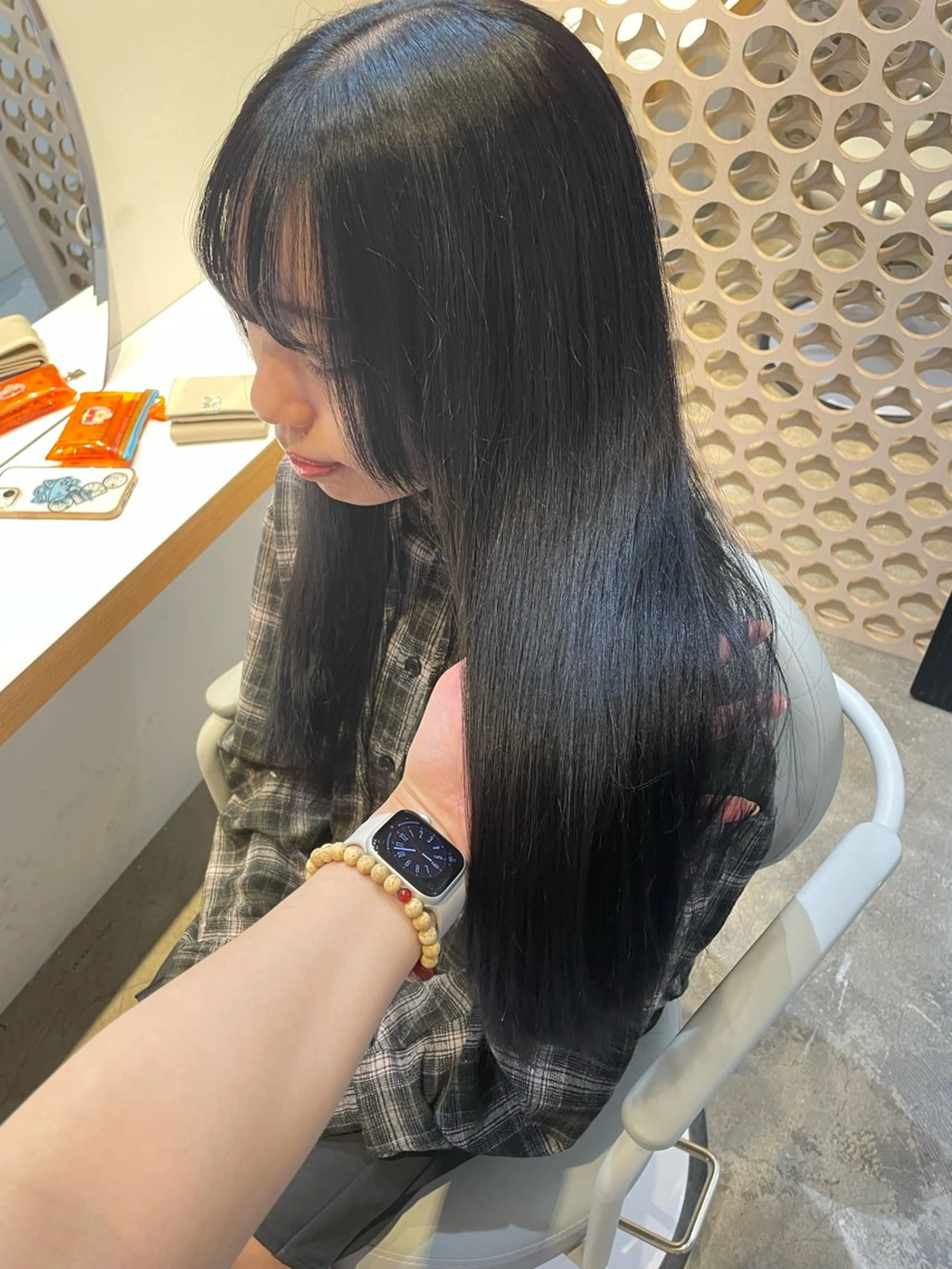 ロング 顔まわりレイヤー 姫カット 韓国風ヘア レイヤーカット ロング nuu 栄所属・🧸SAKI🎀 韓国レイヤーのヘアスタイル