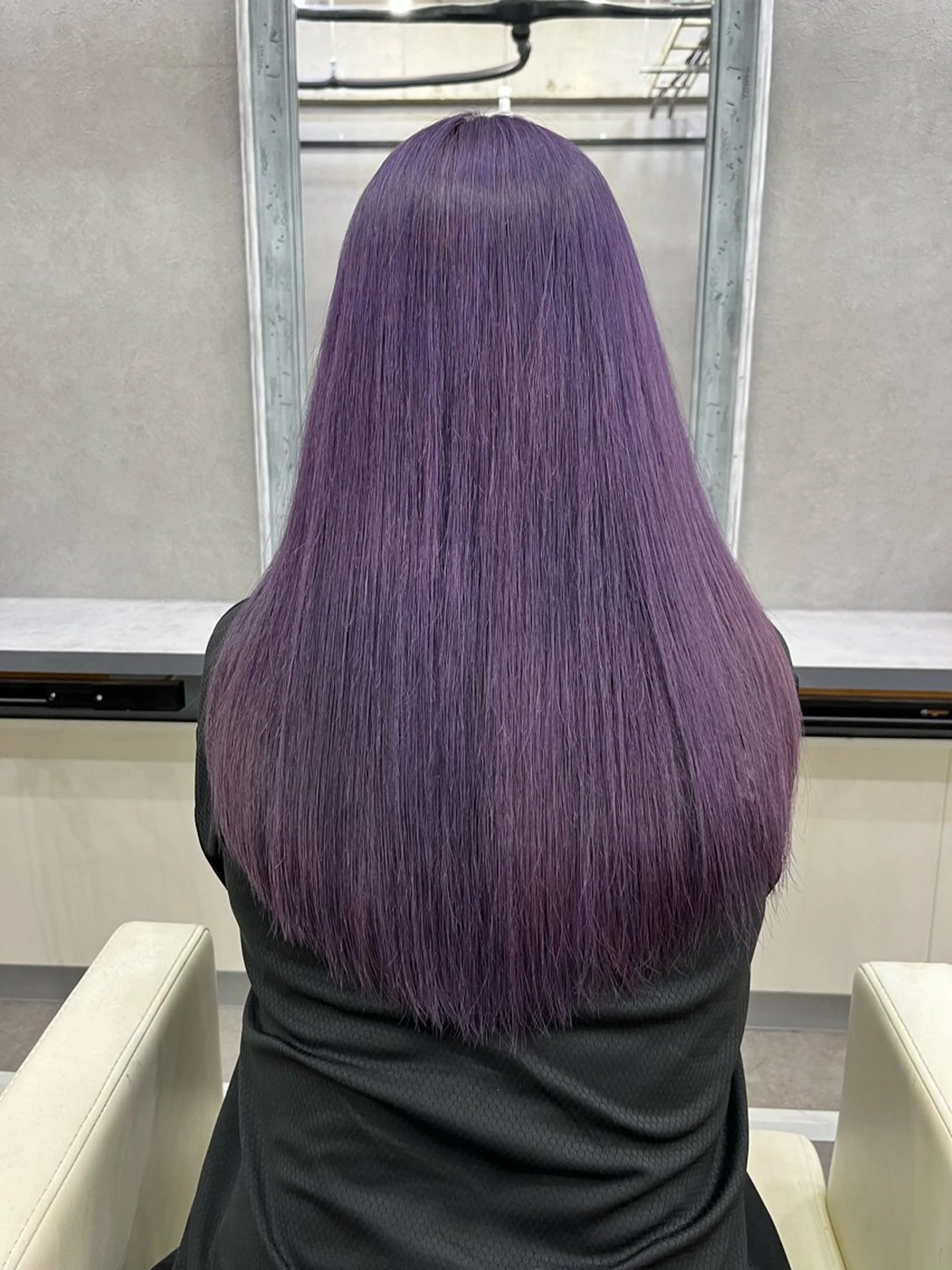 セミロング カラー ラベンダーカラー ヘアカラー トリートメント 柔らかいヘアカラー 大成のヘアスタイル