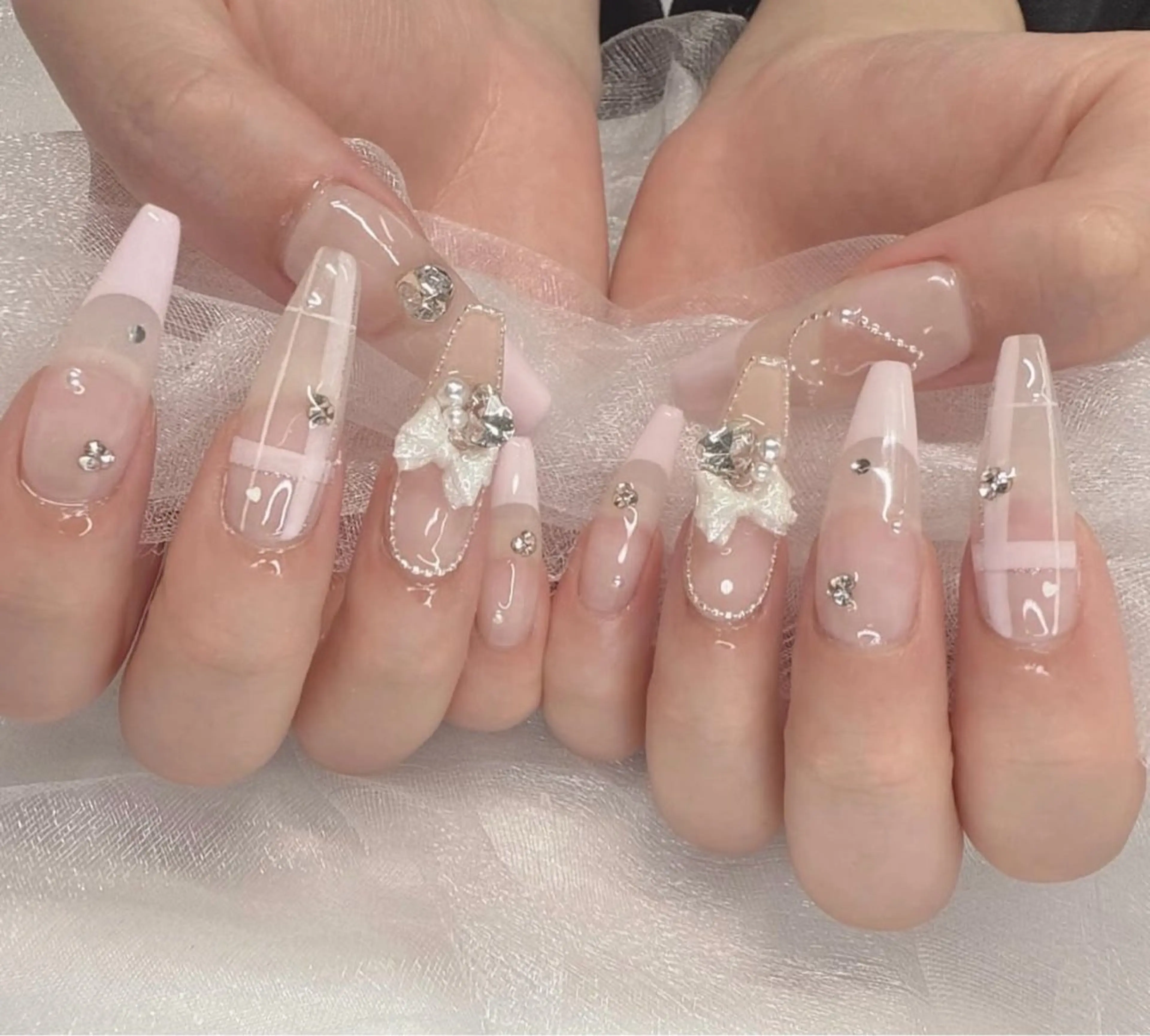 ネイル 韓国ネイル 持ち込み ニュアンスネイル ネイルチップ ハンドネイル TABI ANA.CHUOのネイルデザイン