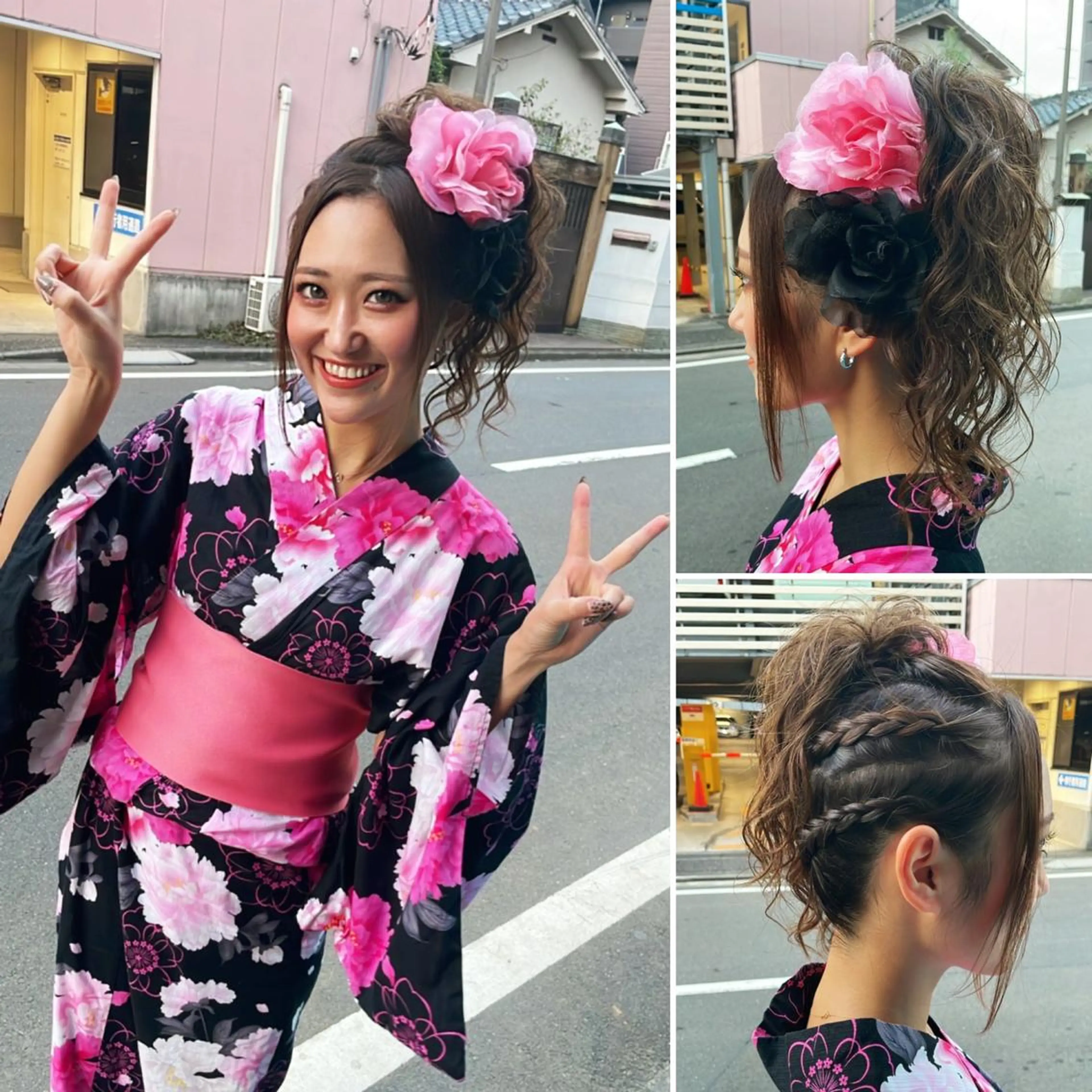 セミロング ヘアアレンジ ヘアセット KANA カナのマツエク・マツパデザイン