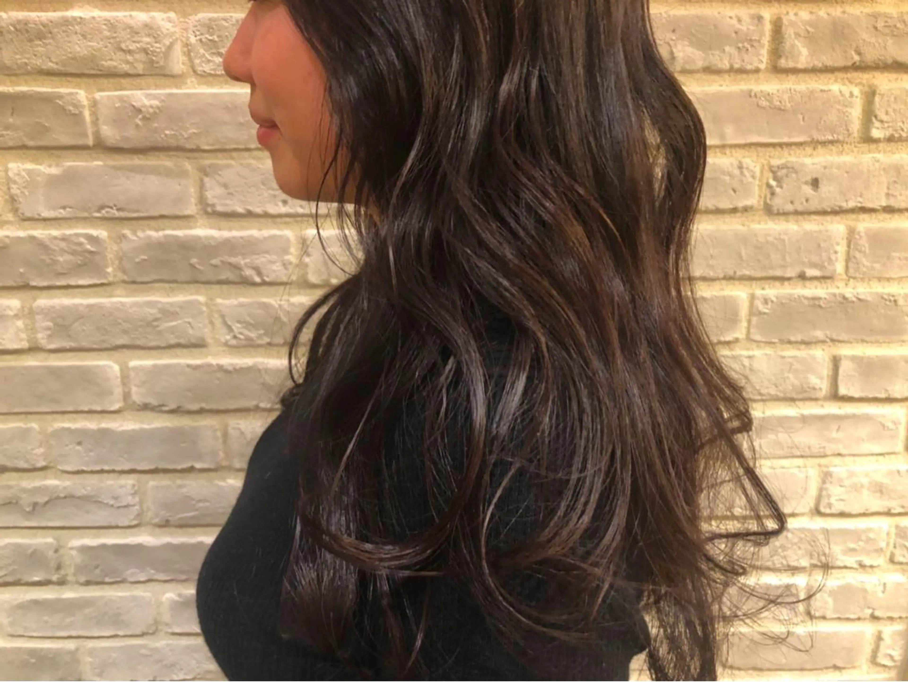 ロング カラー エクステ 藤井 菜緒のヘアスタイル