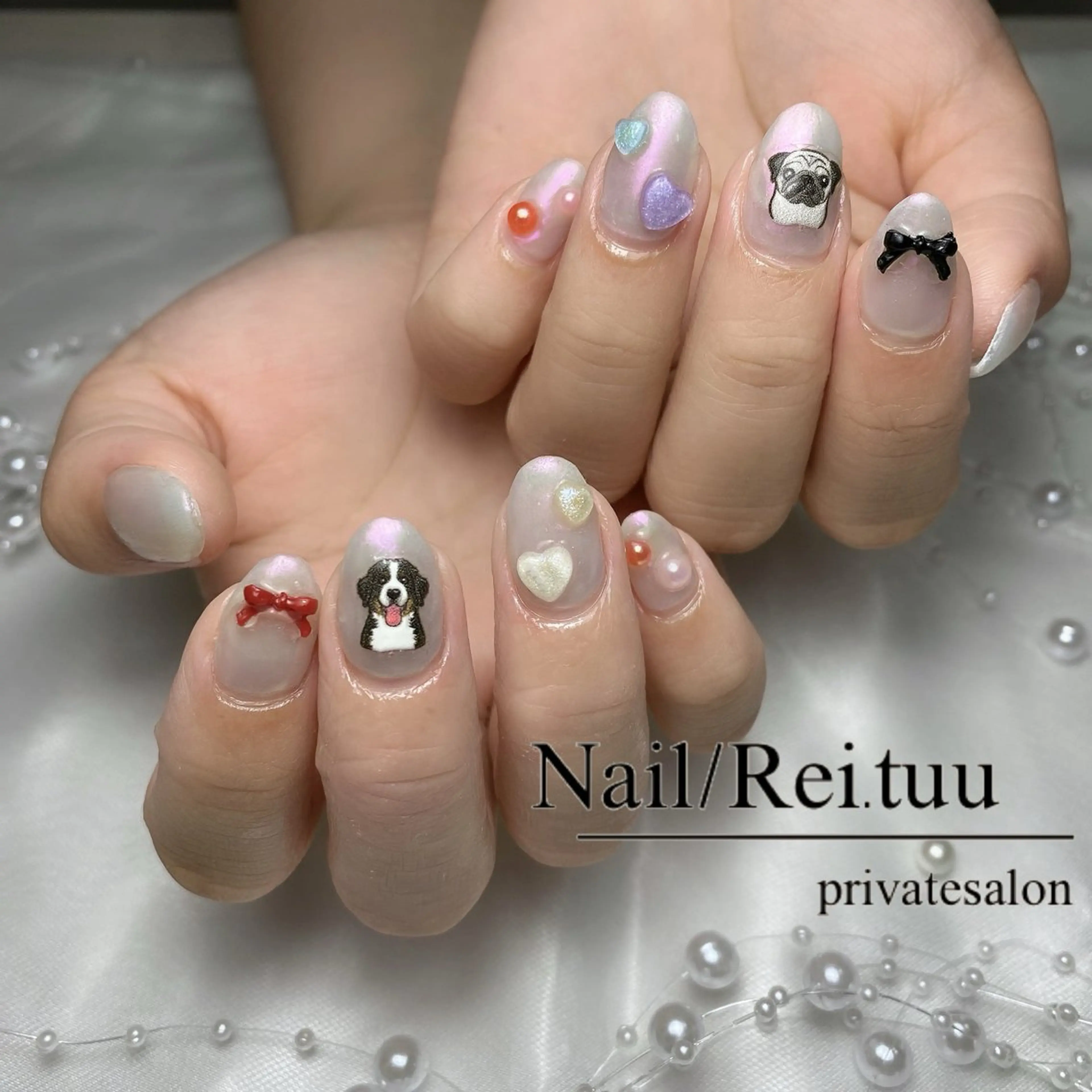 ネイル チークネイル フラッシュネイル フットネイル フレンチネイル キラキラネイル Nailsalon / Rei.tuuのネイルデザイン