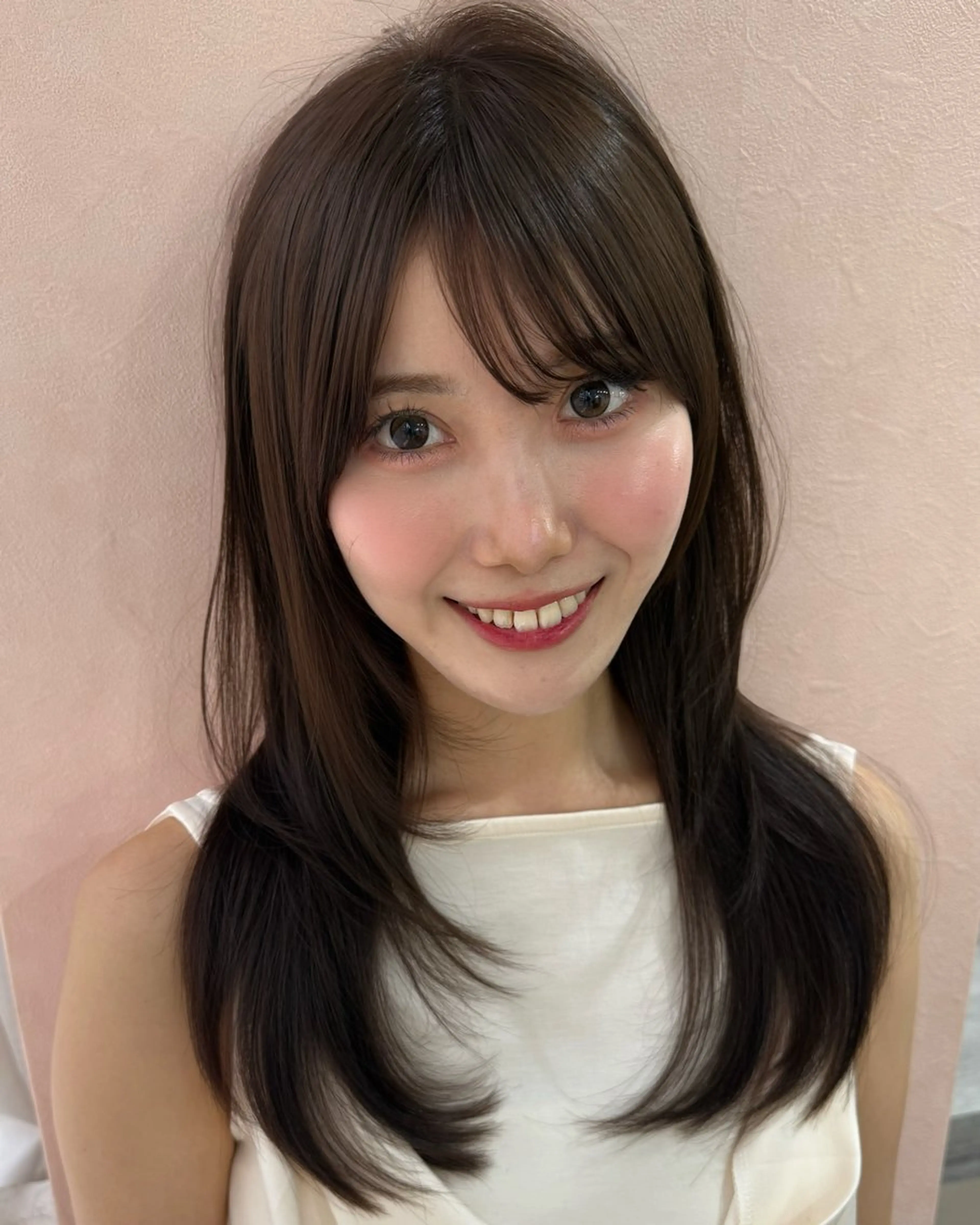 ロング カラー パーマ コテ巻き/パーマ/艶 透明感/荻原凜太郎のヘアスタイル