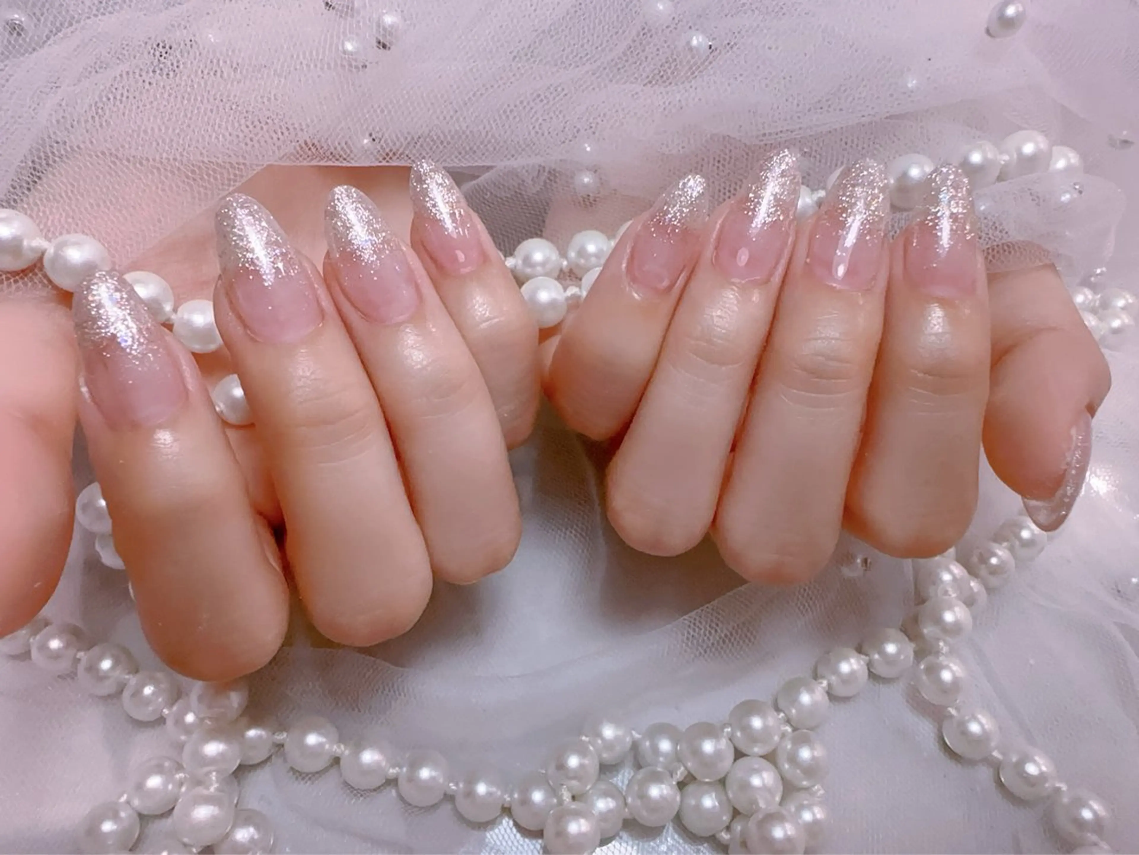 ネイル 長さ出し ラメ(グリッター) ラメグラデーション ネイルチップ You&Me Miyuのネイルデザイン