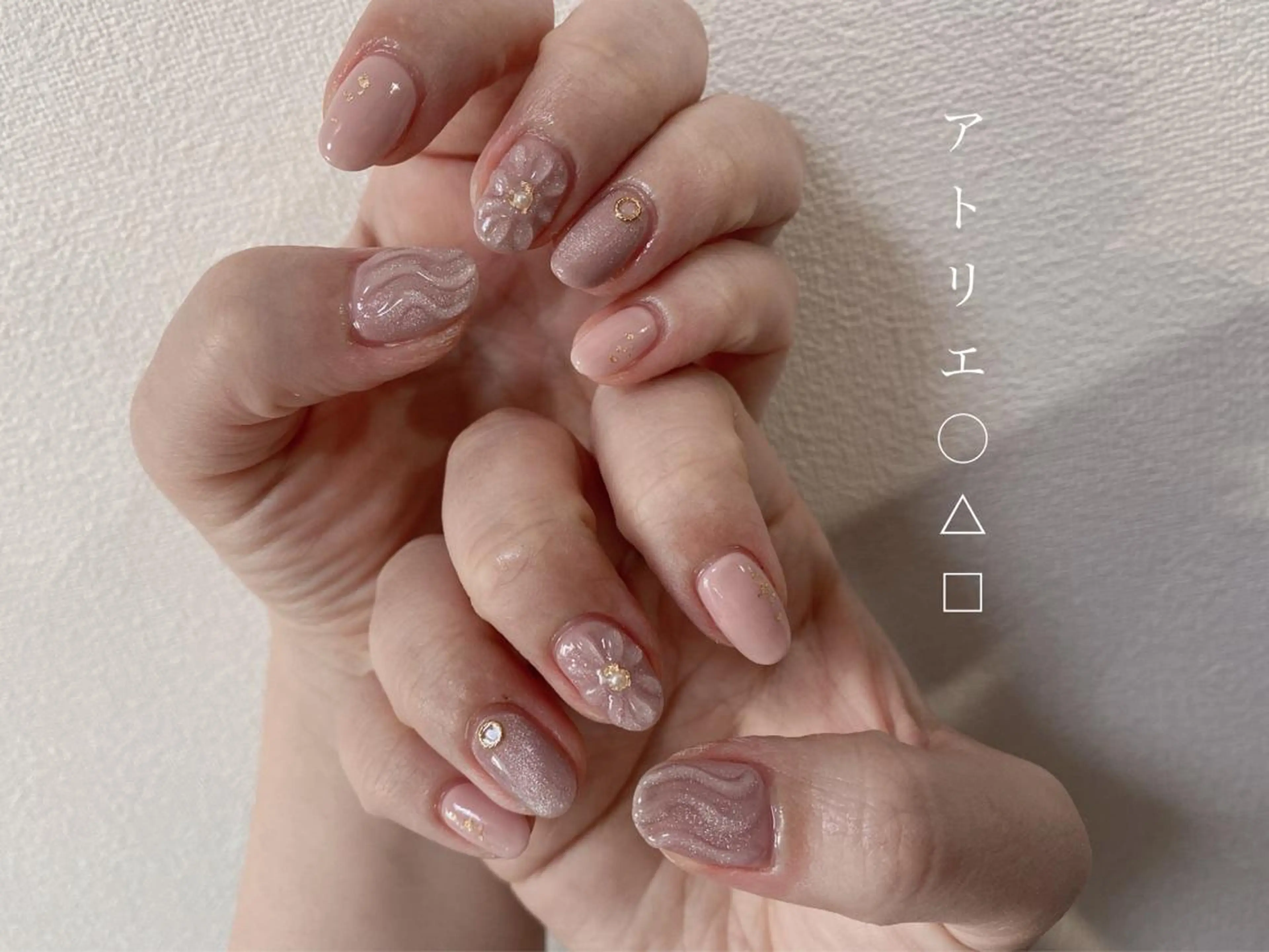 ネイル 韓国ネイル ハンドネイル アトリエ ○△□のネイルデザイン