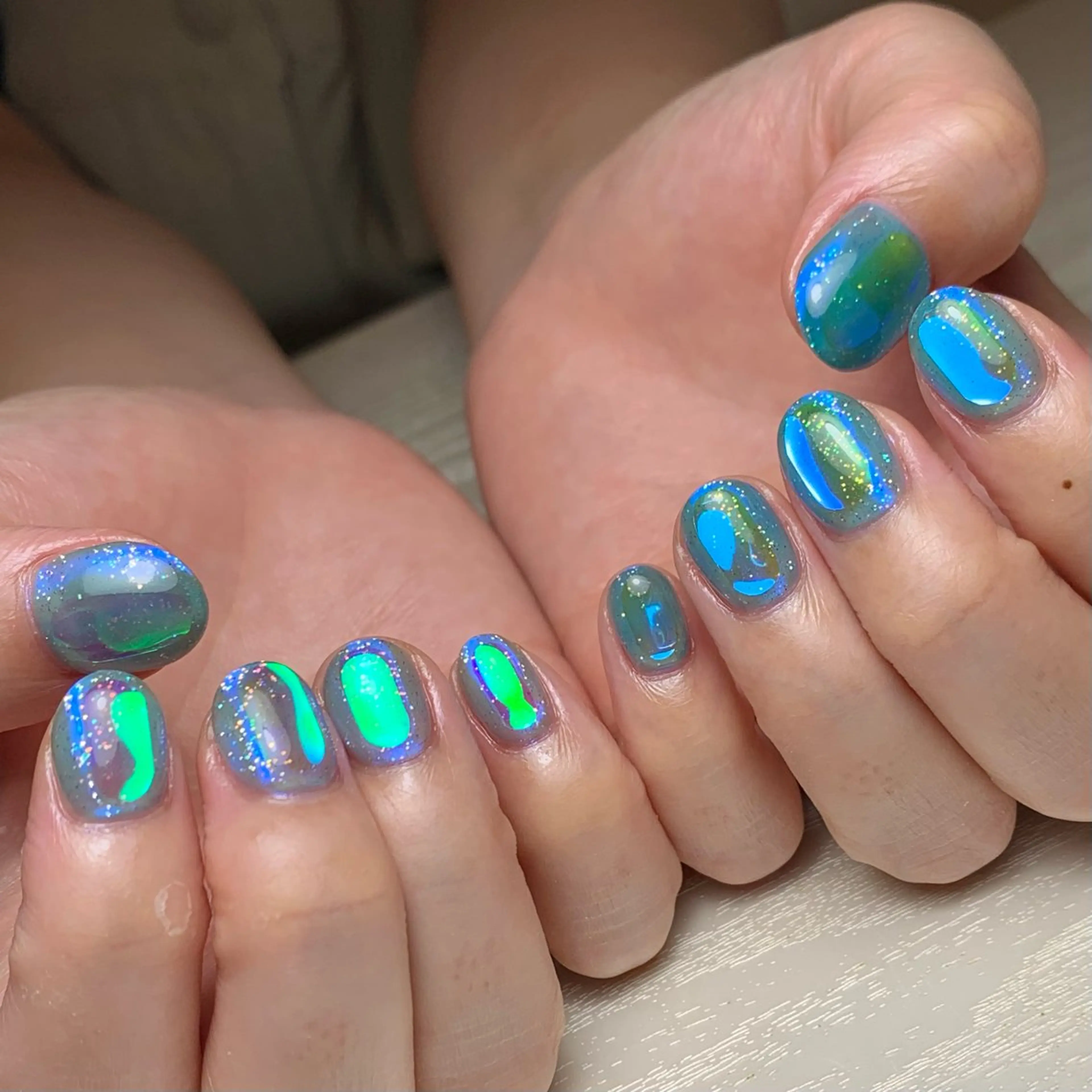 ネイル アートネイル 氷ネイル・うるうるネイル jdn natsumiのネイルデザイン