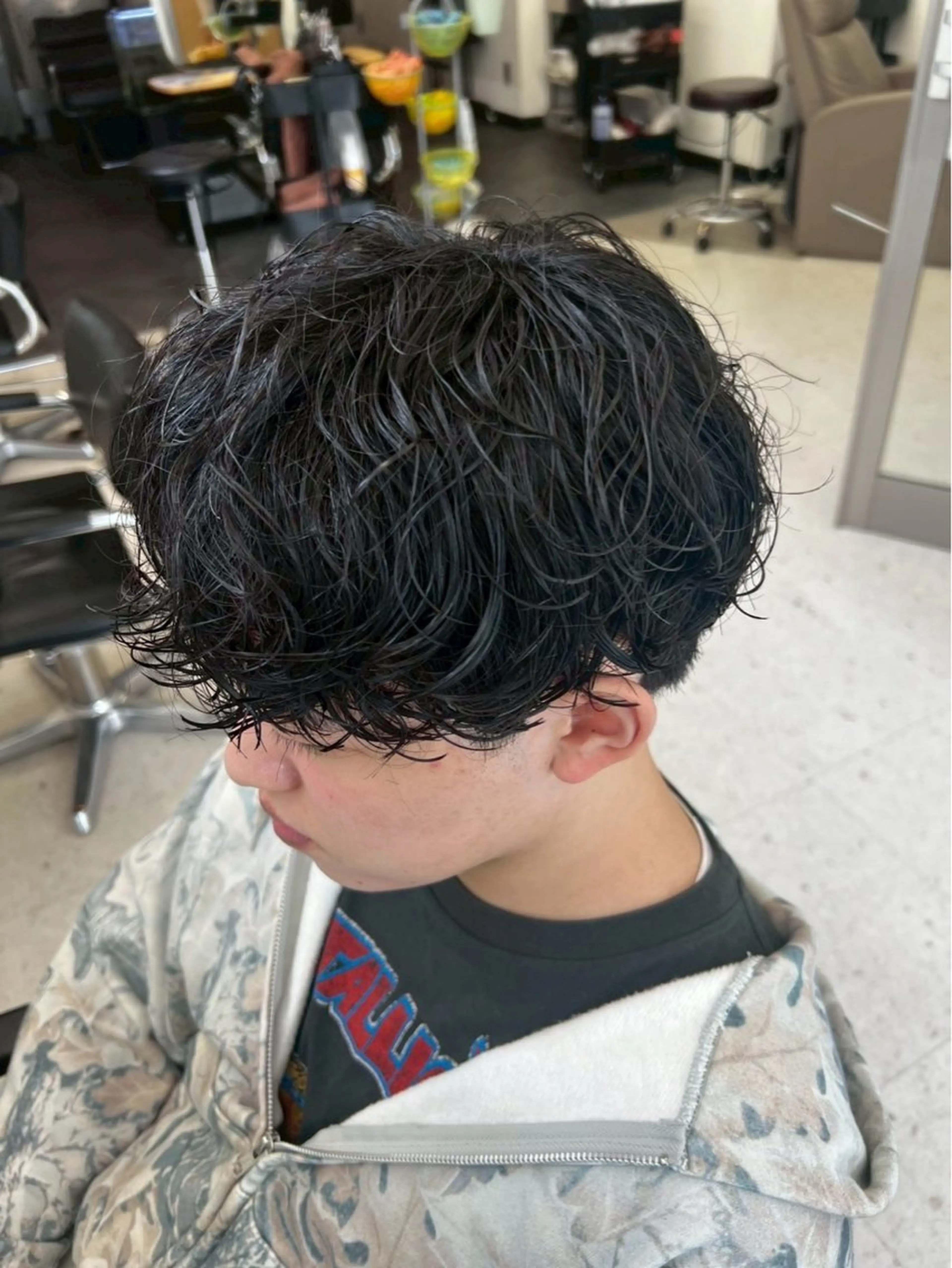 パーマ メンズ パーマ 吉松 ここみのヘアスタイル