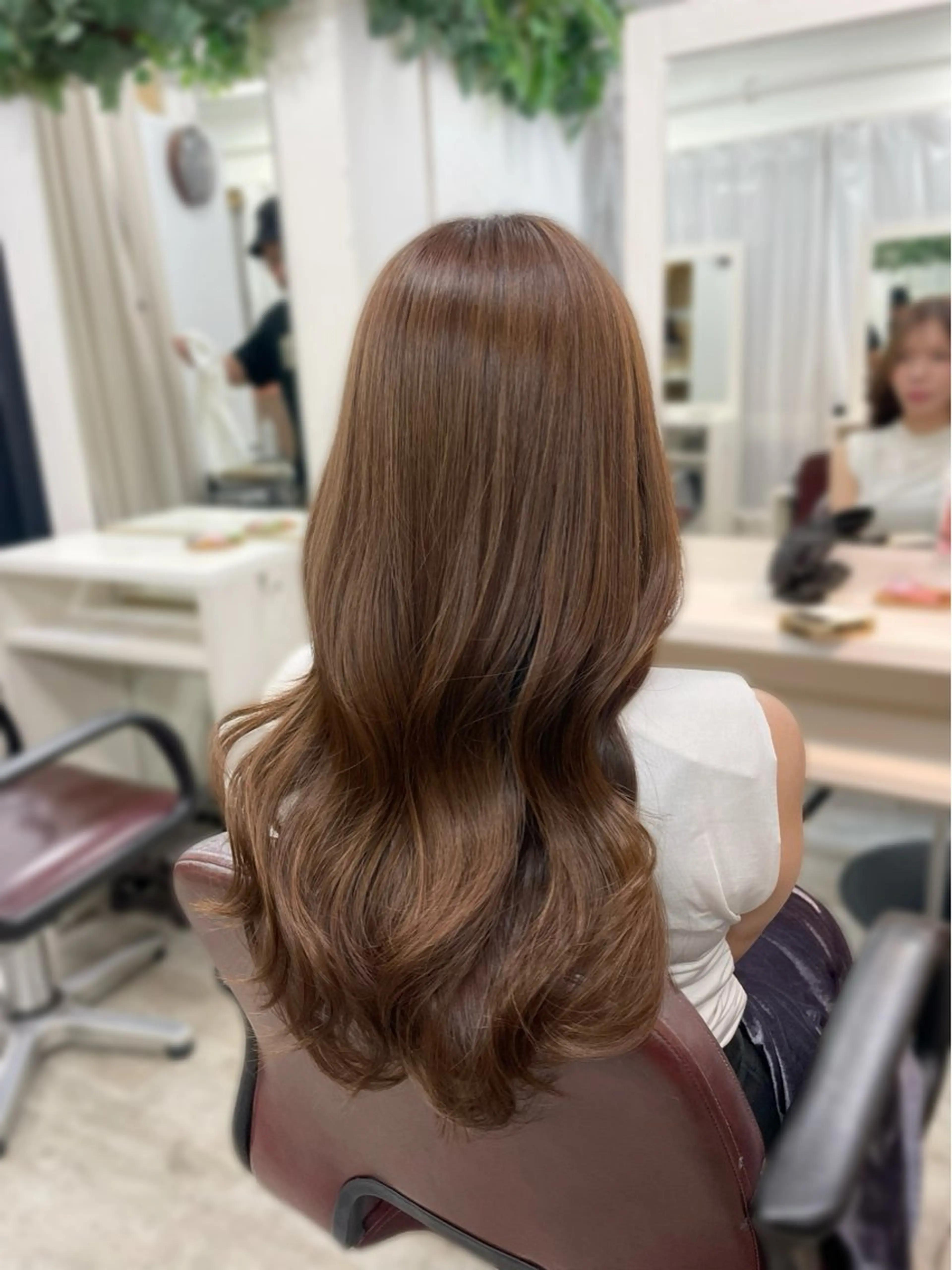 ロング カット ヘアセット 韓国ヘア🤍髪質改善 🇰🇷AKANEのヘアスタイル