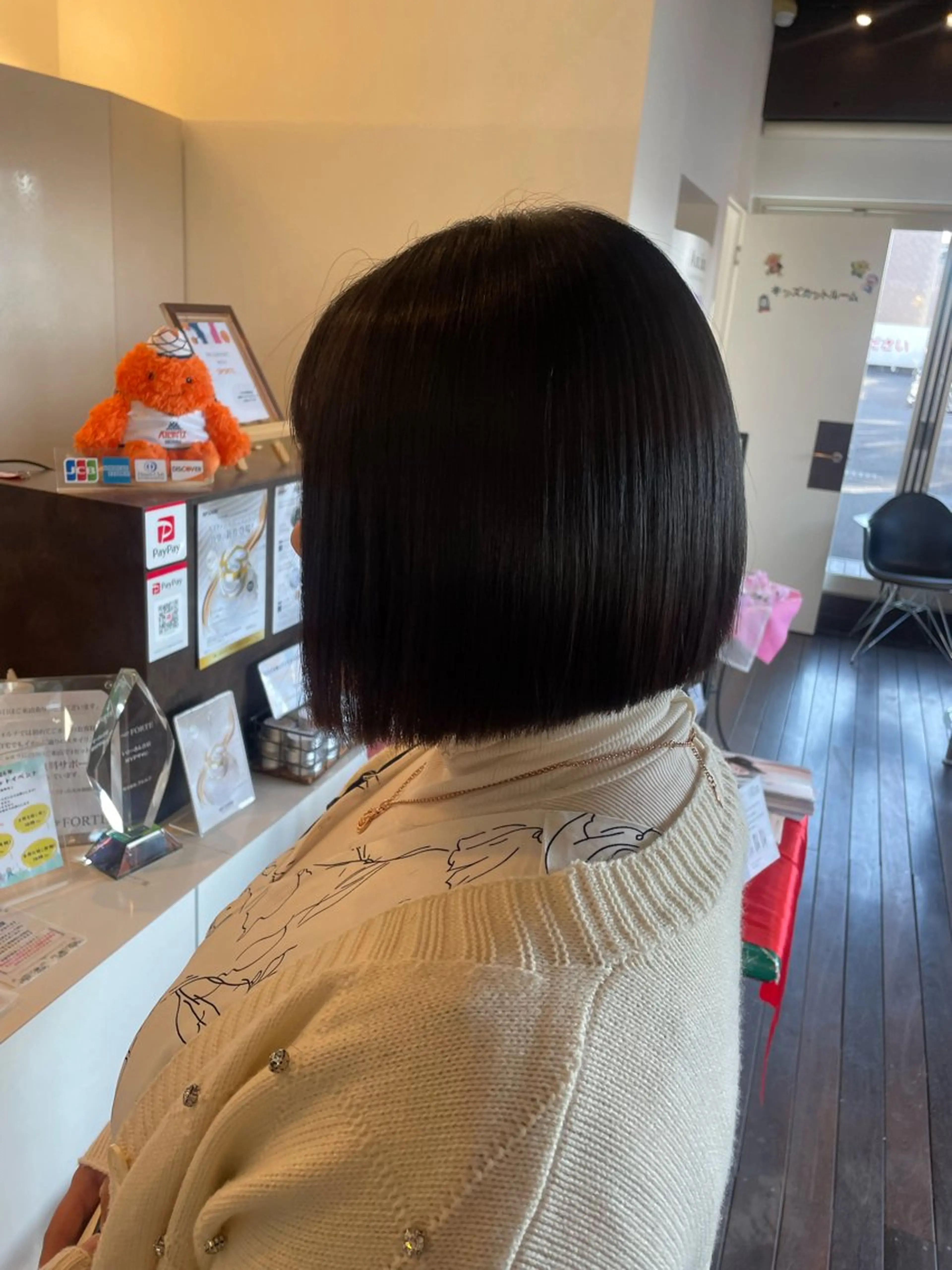 セミロング カット 縮毛矯正 トリートメント 🤎韓国ヘア ベージュ まゆか🤎のヘアスタイル