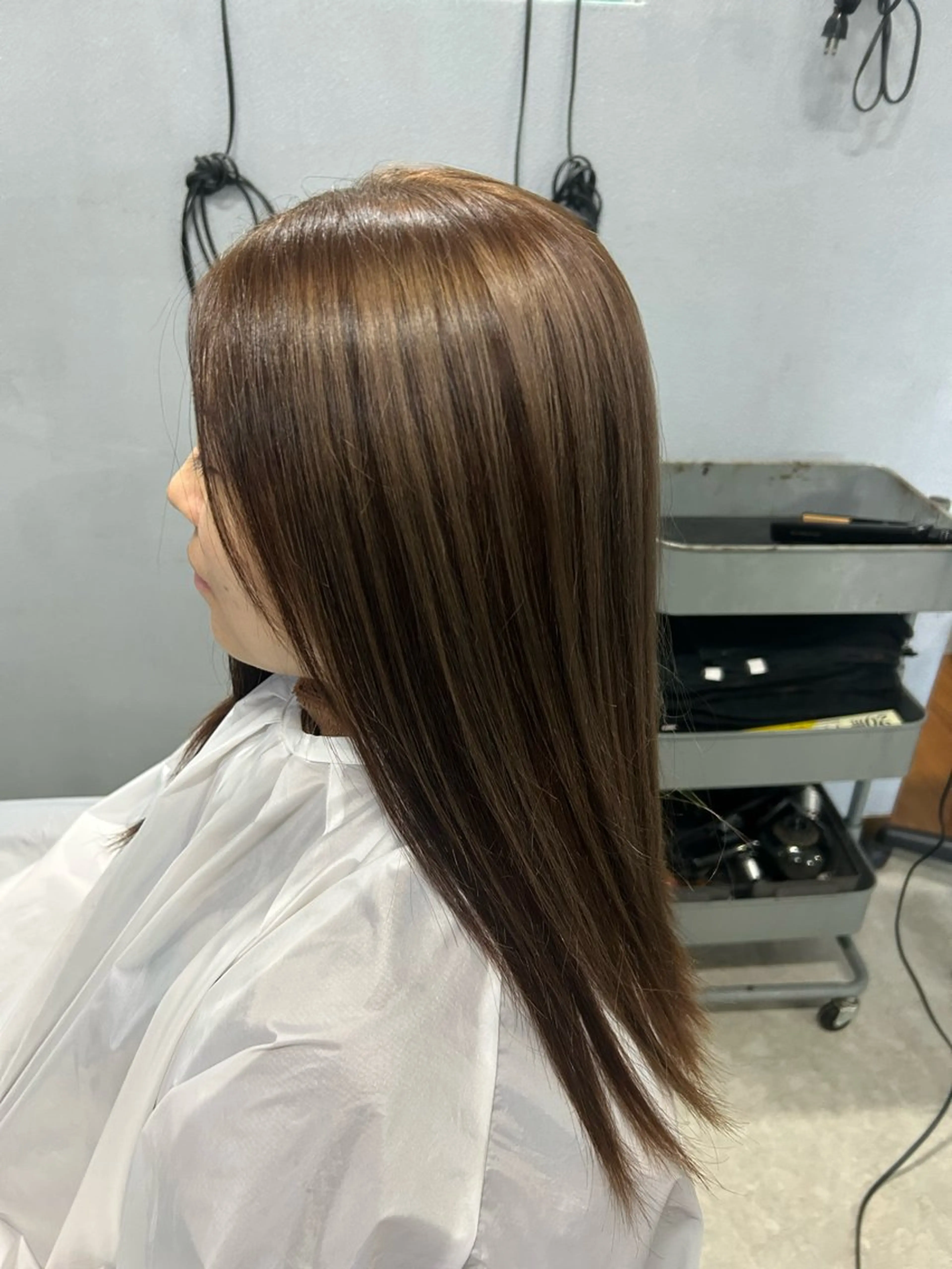 セミロング カラー ブリーチ ⭐︎asia-s- たなかのヘアスタイル