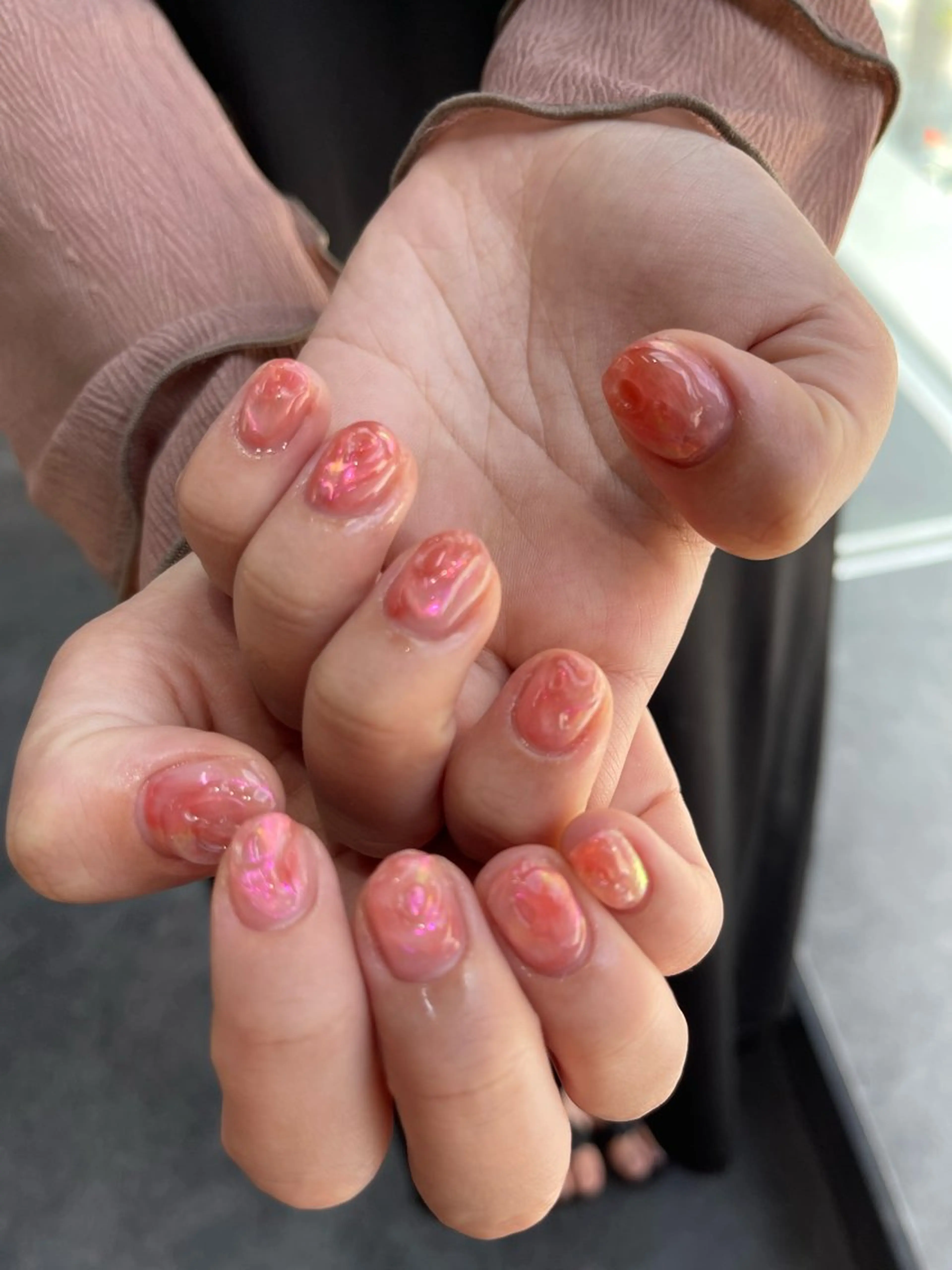 ネイル フレンチネイル マグネットネイル ニュアンスネイル ワンカラーネイル ハンドネイル GRANDE大須 Cecil💜のネイルデザイン