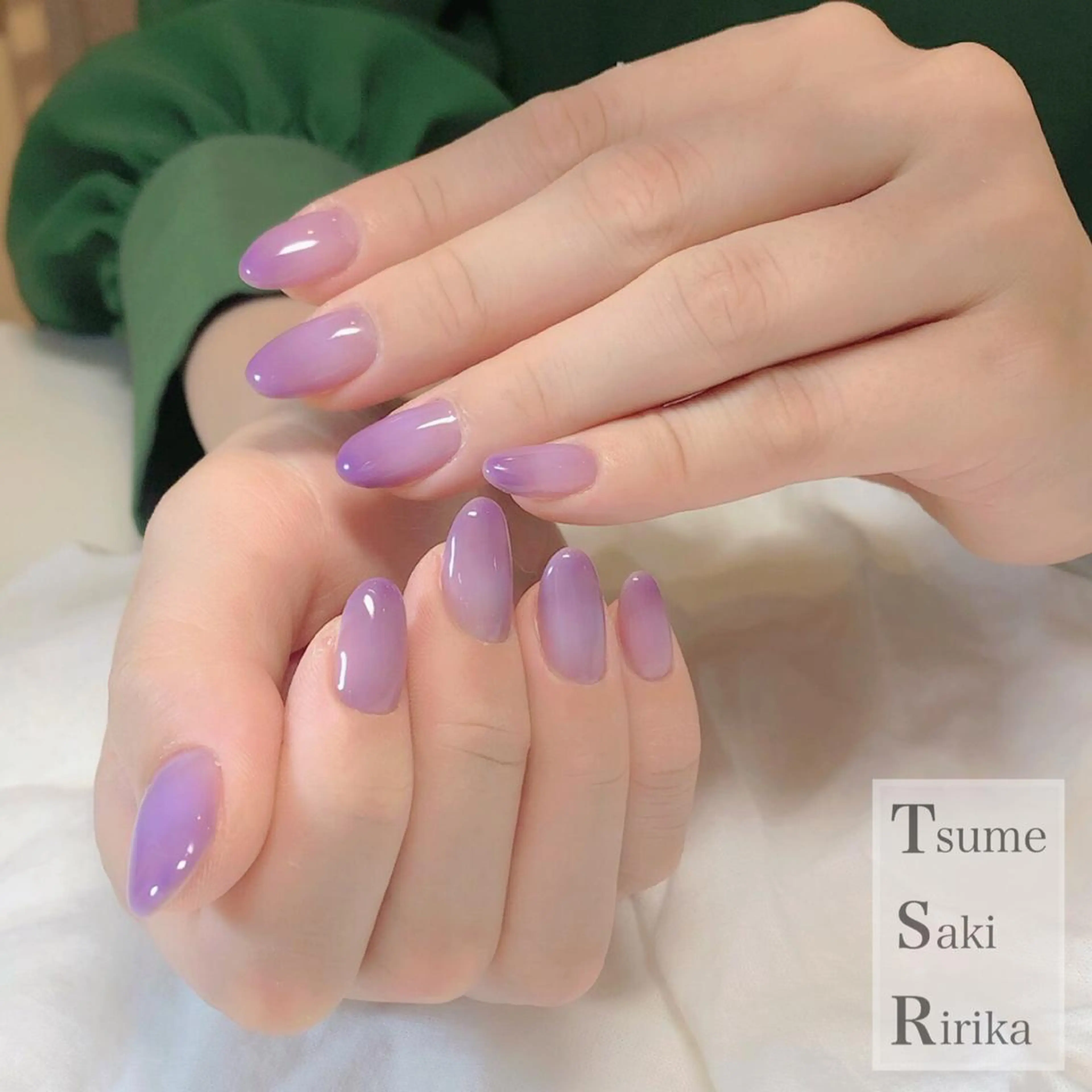 ネイル グラデーション ニュアンスネイル ハンドネイル ハンドケア 爪咲 りり花のネイルデザイン