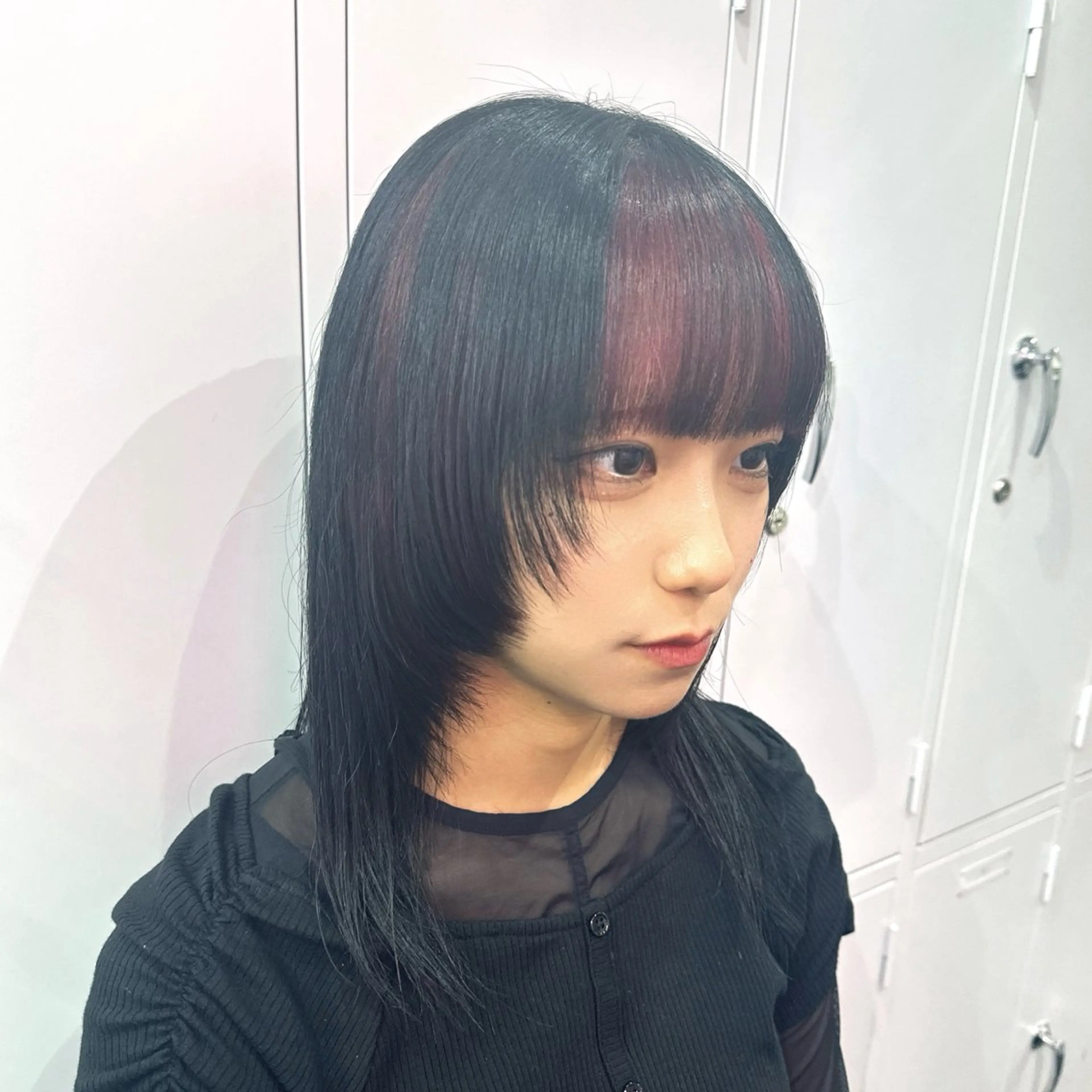 ミディアム カラー ハイトーン/ウルフ /エクステ/ましろのヘアスタイル