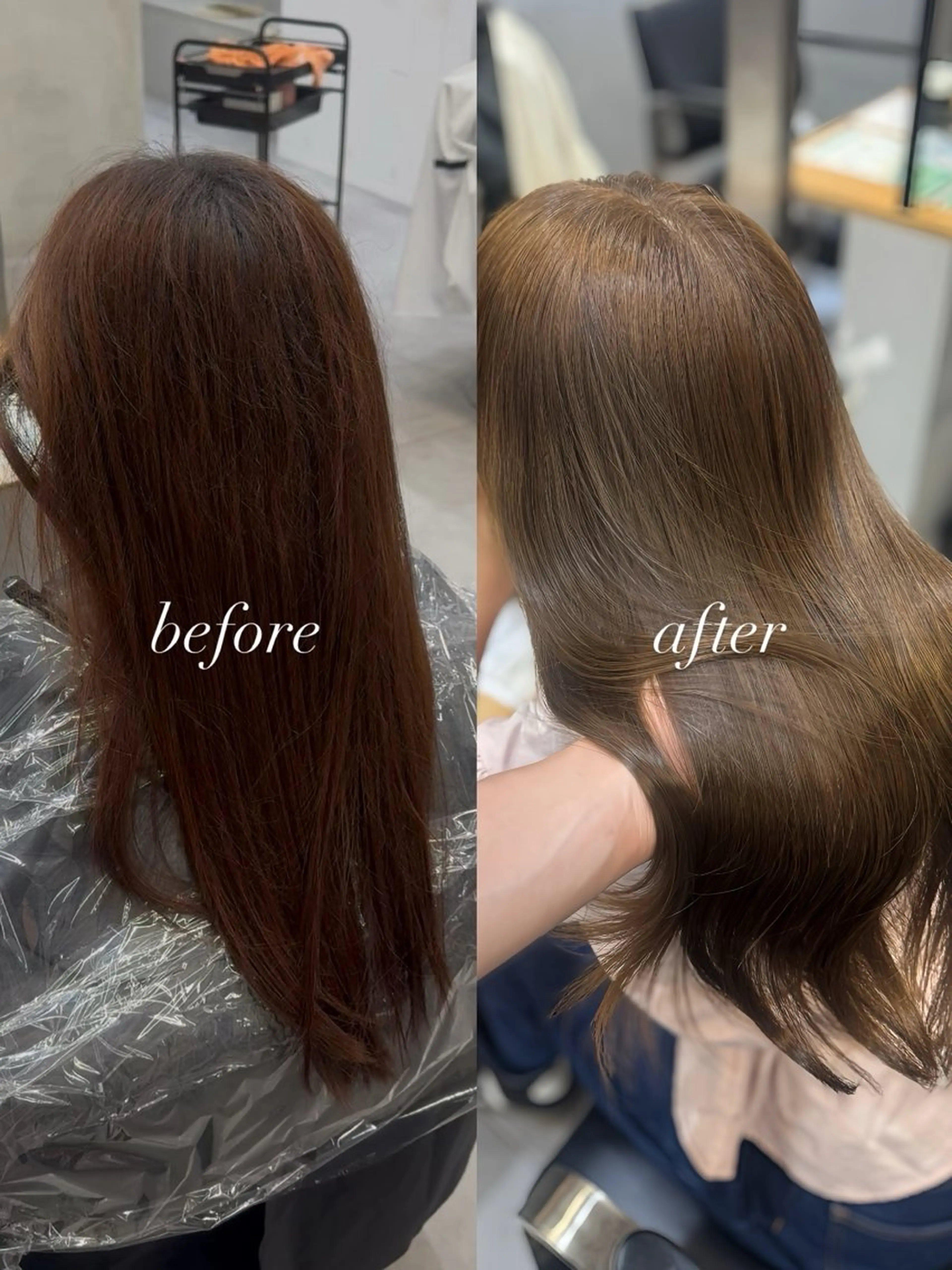 ロング カラー ケアカラー 宮本 優のヘアスタイル