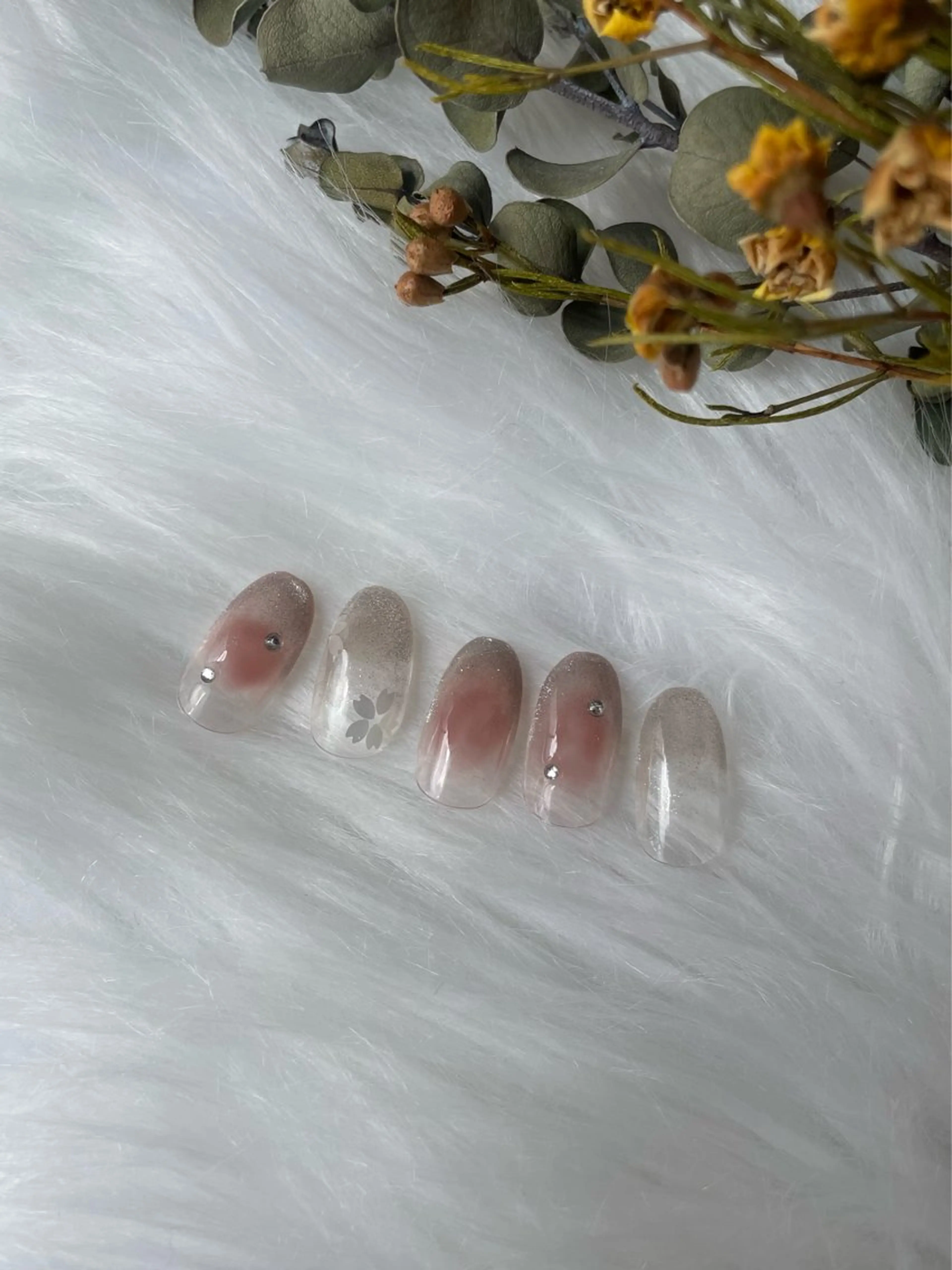 ネイル ブルー チークネイル 氷ネイル・うるうるネイル キラキラネイル マグネットネイル ハンドネイル timtam --sakiのネイルデザイン